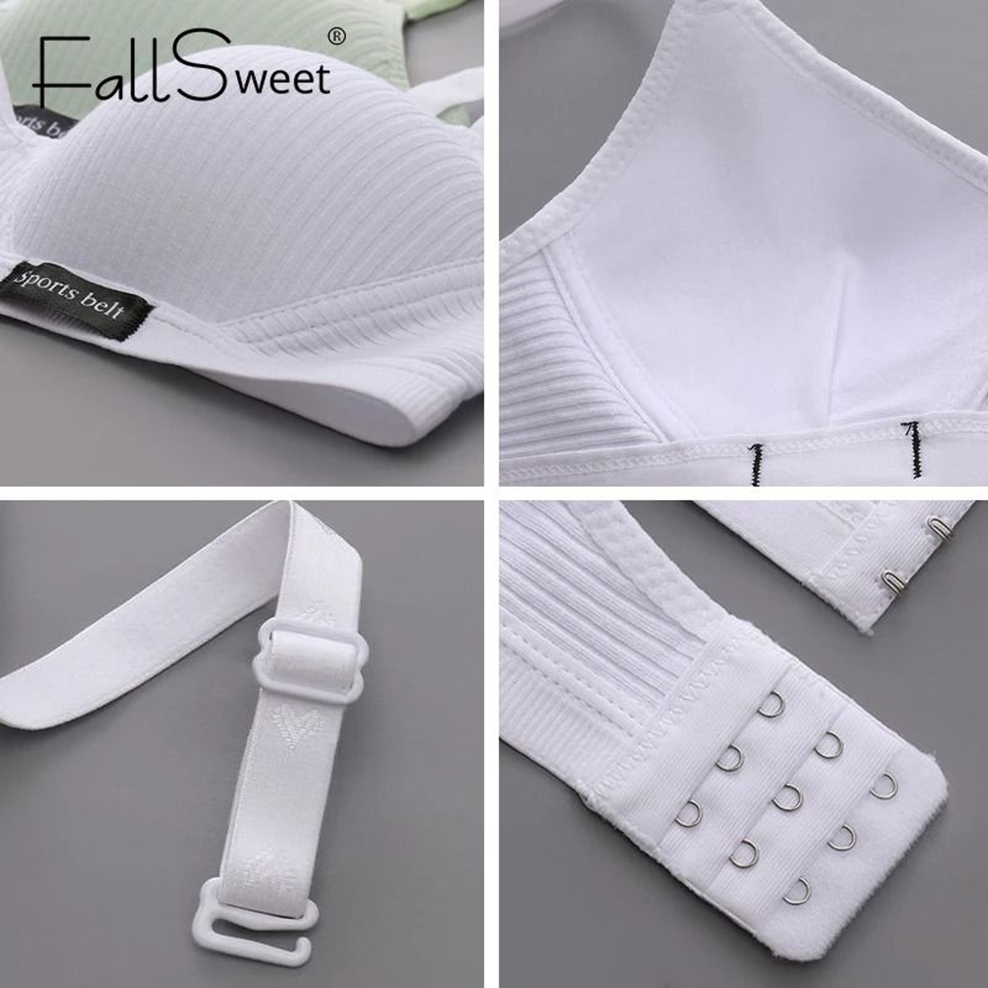 FallSweet Cotton Wireless Bra  Seamless VShaped Gathering Underwear 4