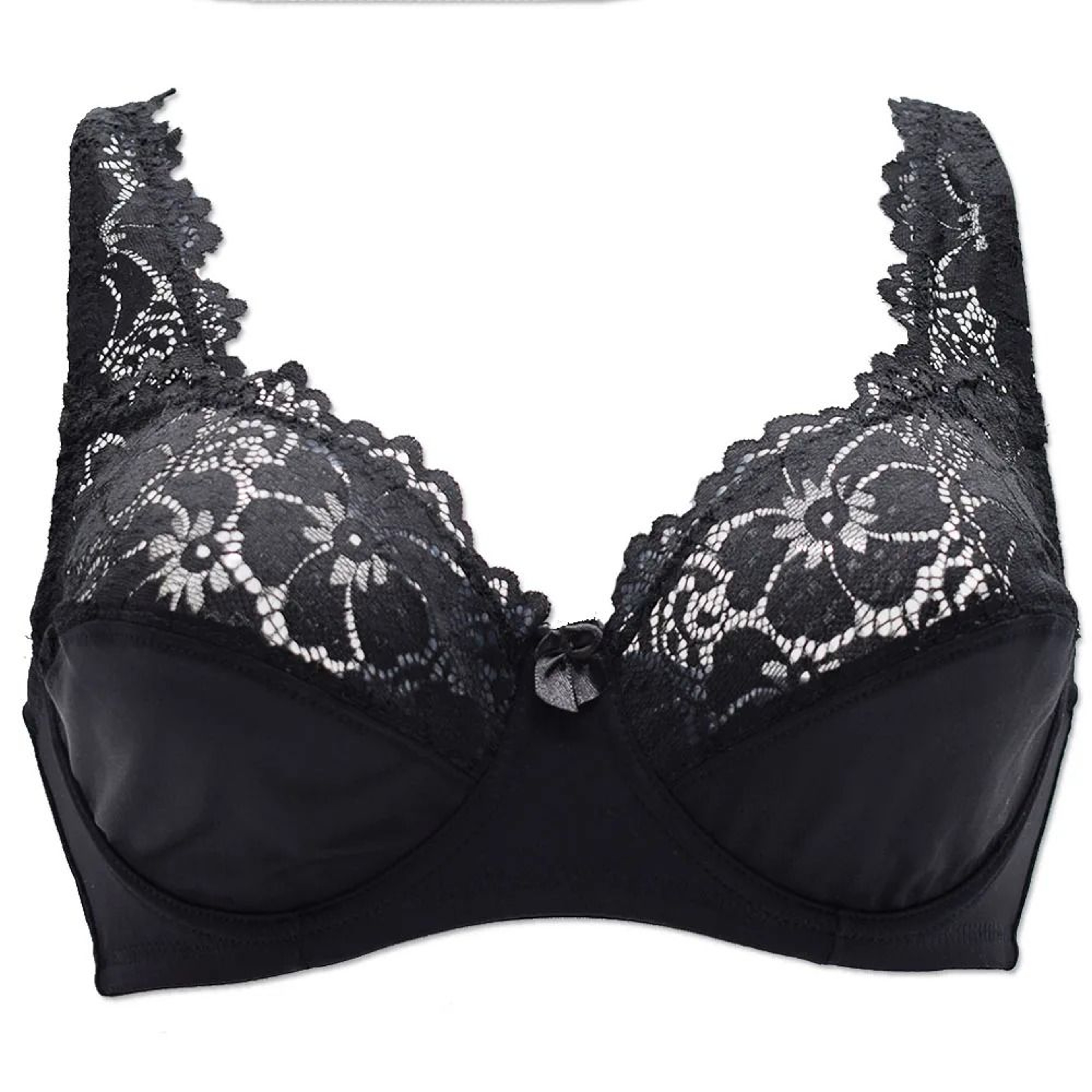 Sexy Embroidery Floral Lace Bra  Plus Size Underwire Plunge Brassiere 6