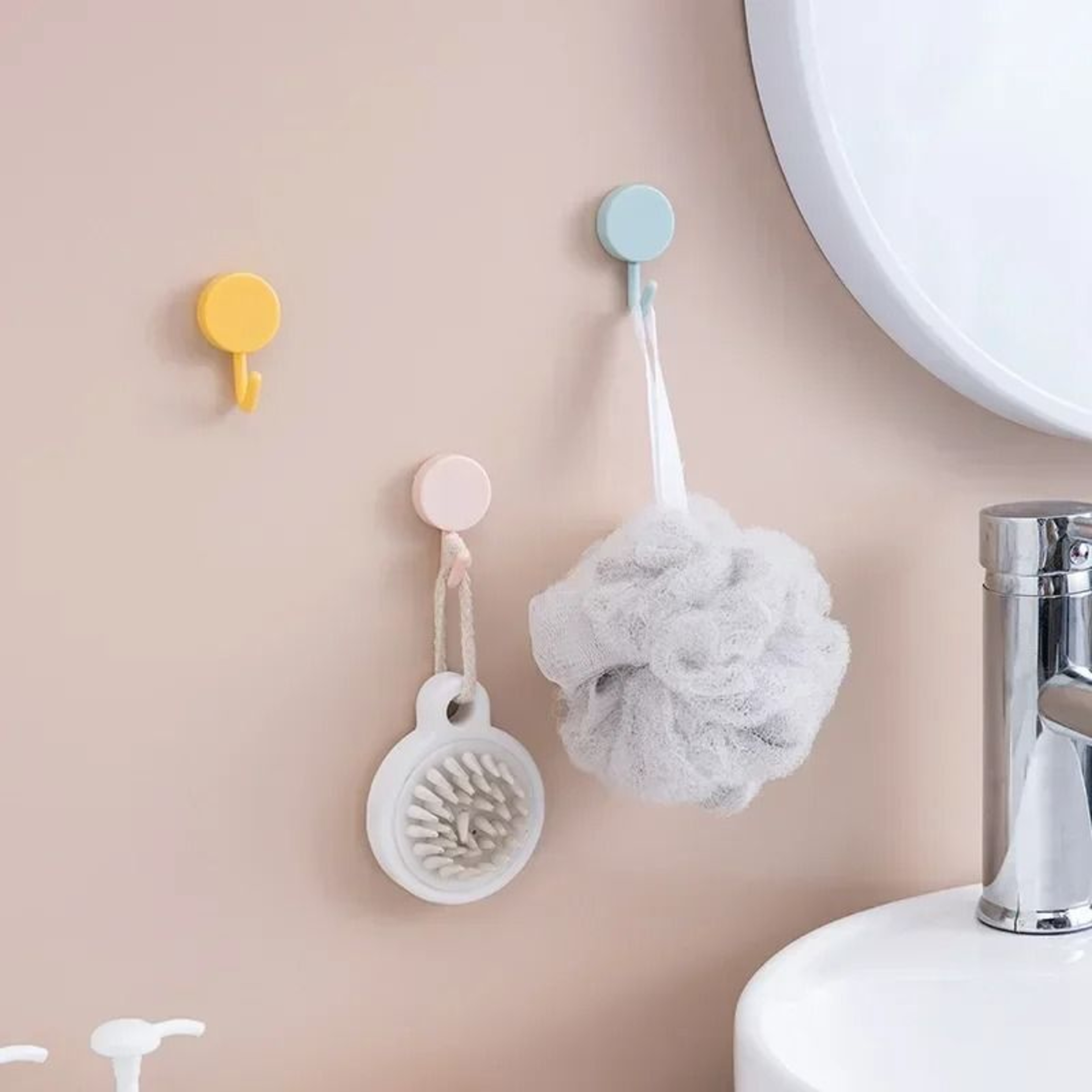 Self Adhesive Strong Wall Hooks For Coat Bag Kitchen Towel Hanger 1
