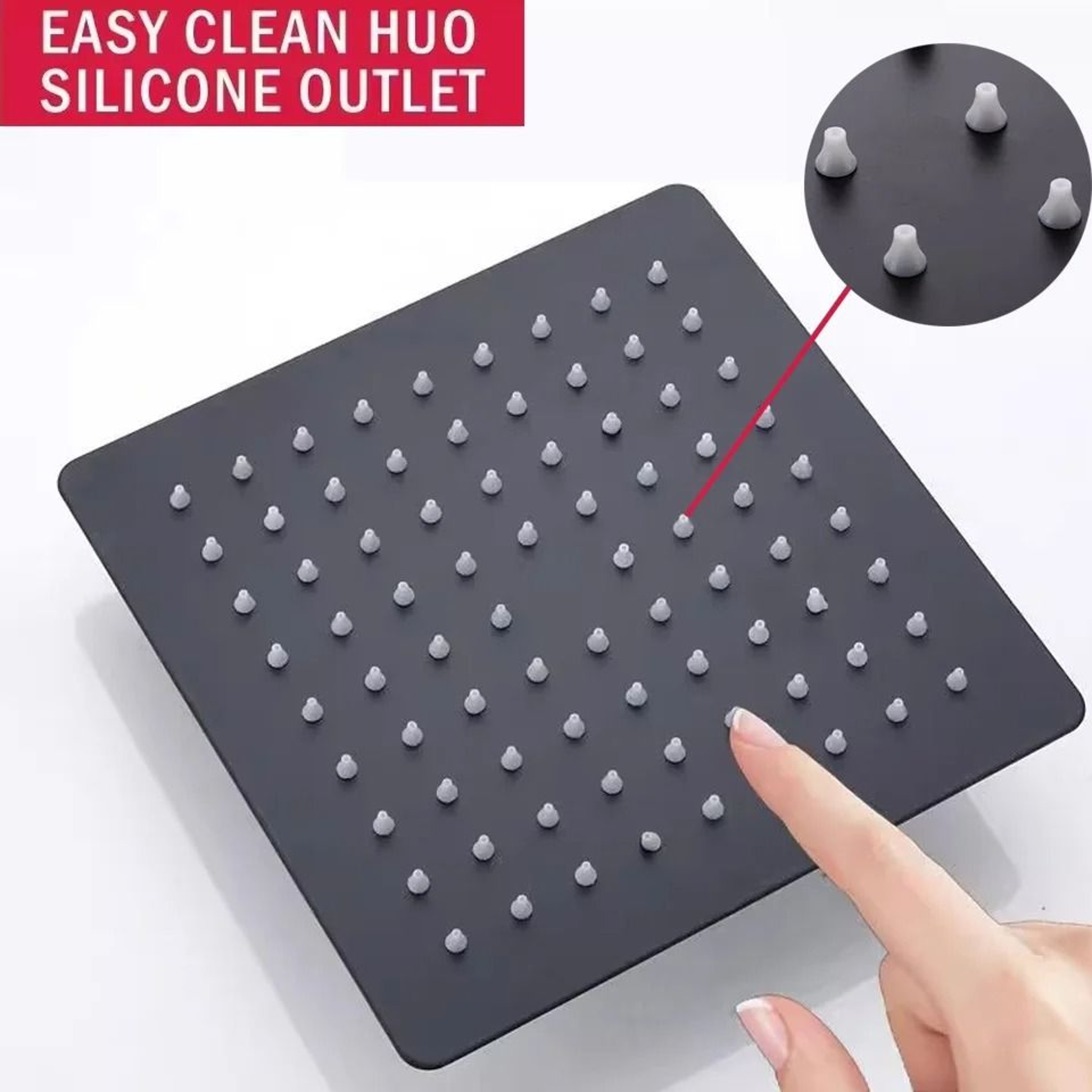 Stainless Steel High Pressure Waterfall Shower Head Large Flow Pressure Boosting 3