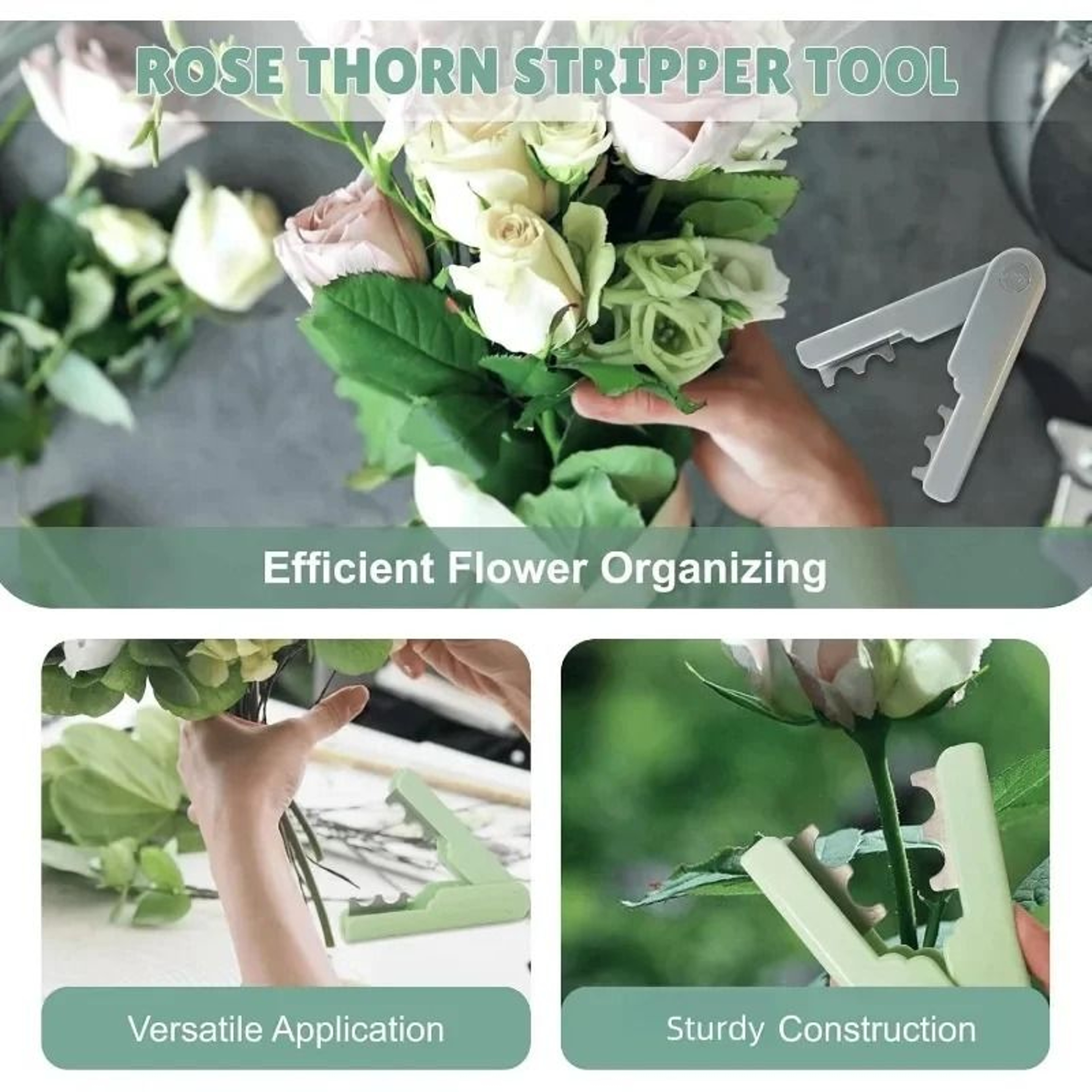 Professional Rose Thorn Remover  Stem Leaf Stripper  Portable Florist  Bonsai Tool 3