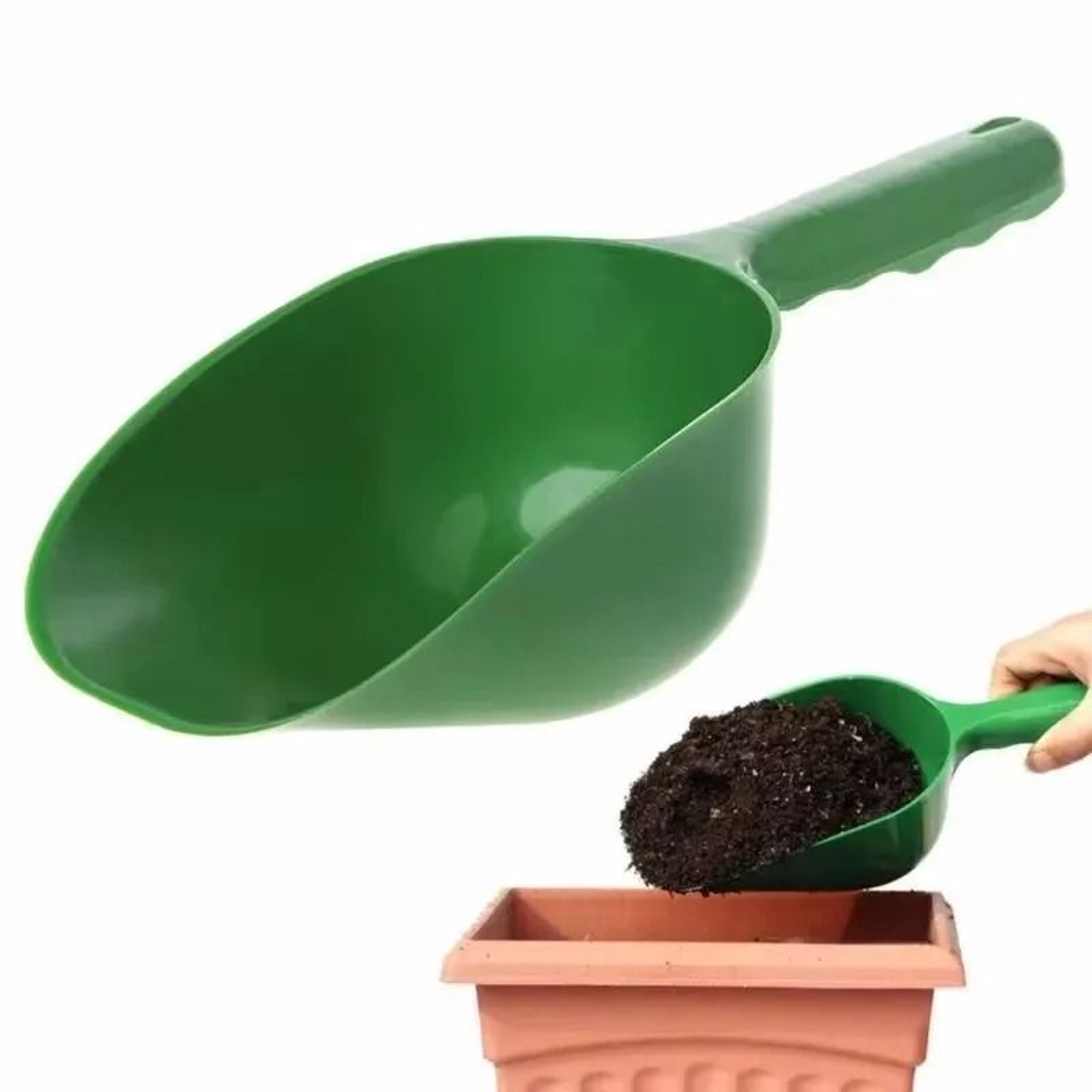 MultiFunction Plastic Garden Scoop  HeavyDuty Soil Shovel For Compost Planting And RePotting 0