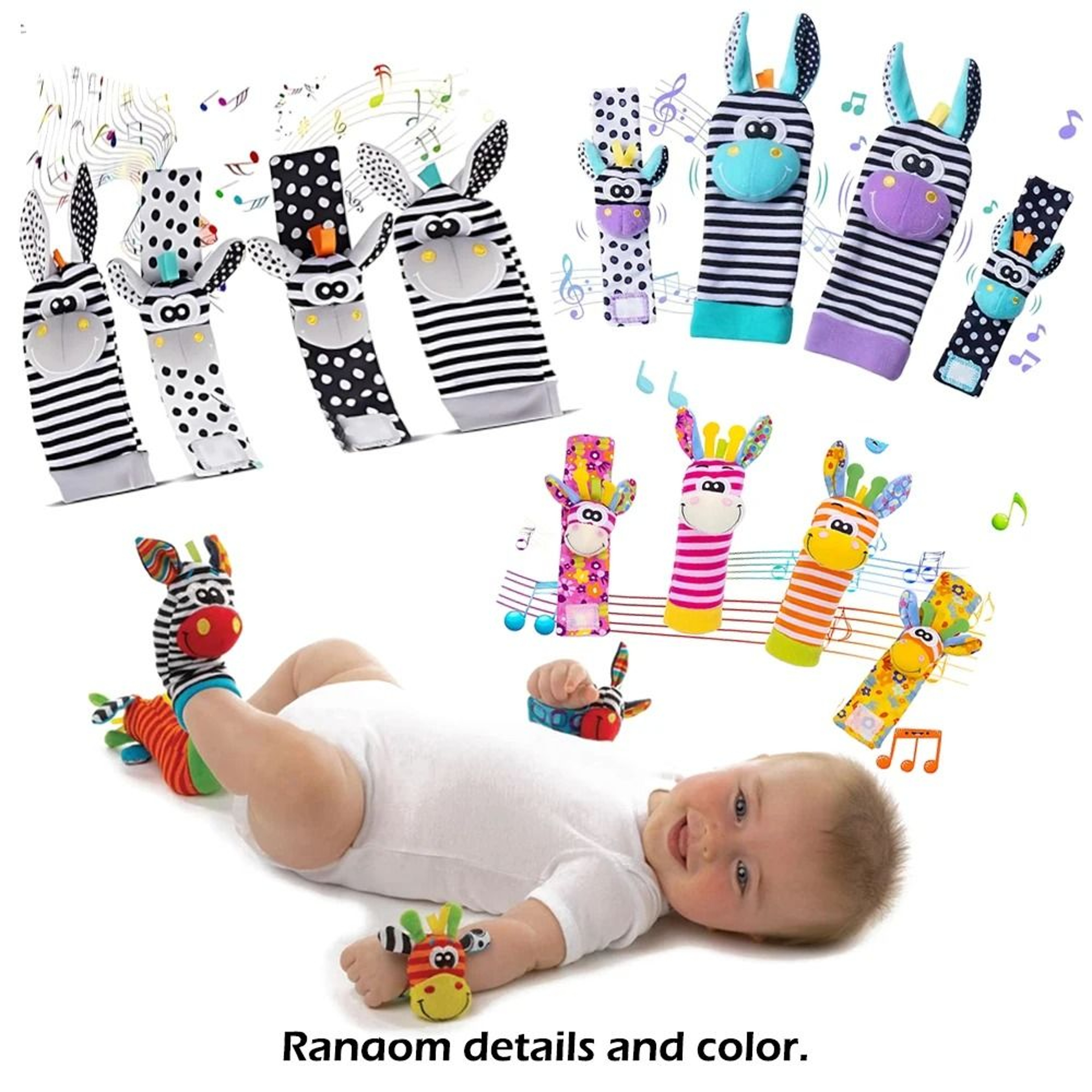 Infant Wrist Rattle  Sensory Sock Set  Early Educational Development Toy For Babies 012 Months 0