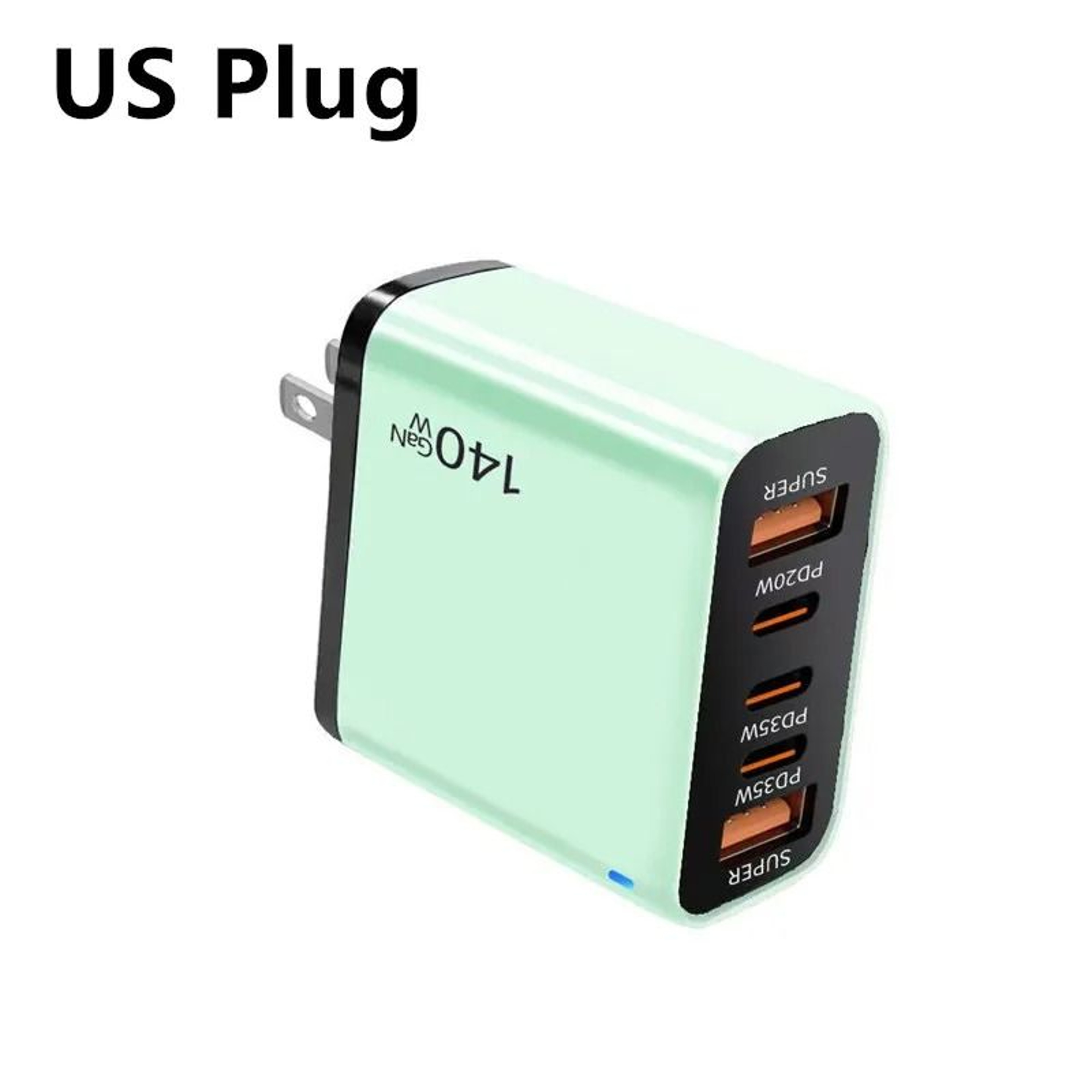 5Port USBC PD Fast Charging Station  4in1 Cable Integrated Quick Charge Hub For IPhone Samsung Xiao 10
