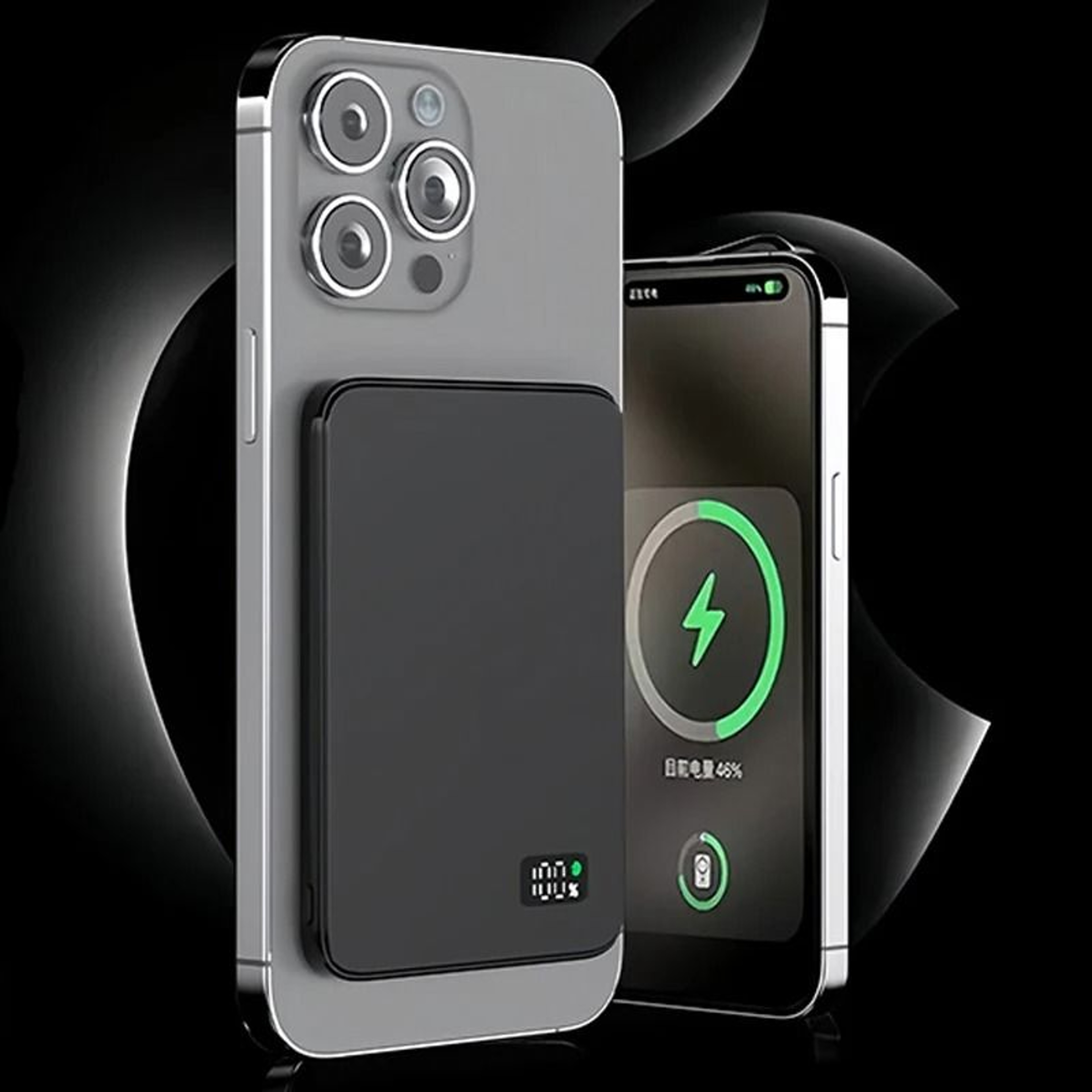 UltraThin Magnetic Power Bank  LED Display MagSafe Fast Charger For IPhone Samsung  AirPods 7