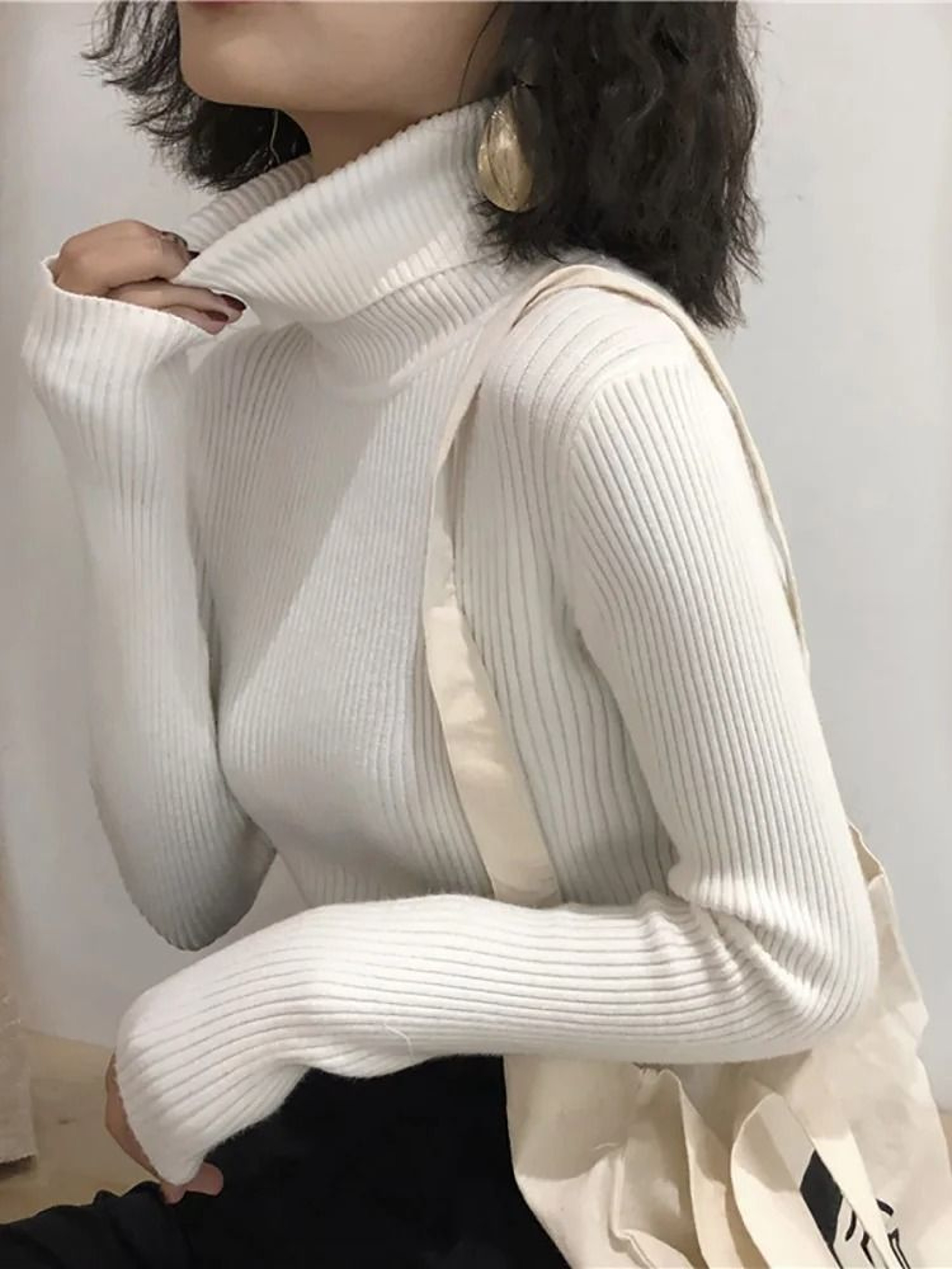 Korean Slim Turtleneck Sweater  2025 AutumnWinter RibKnit Pullover Jumper For Women 18