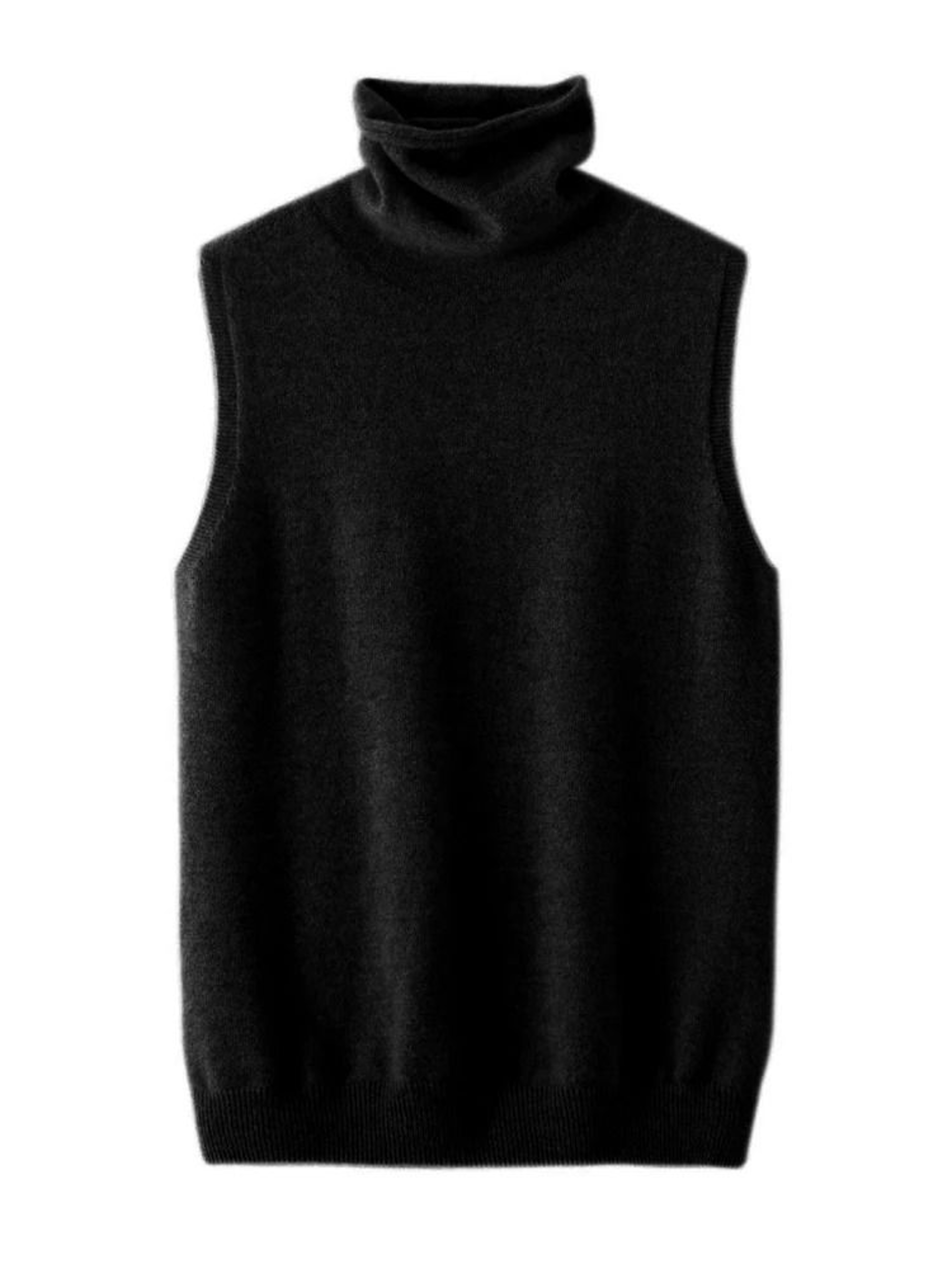 Womens 100 Merino Wool Turtleneck Vest  Sleeveless Knit Pullover  Waistcoat For Spring Autumn  Wint 4