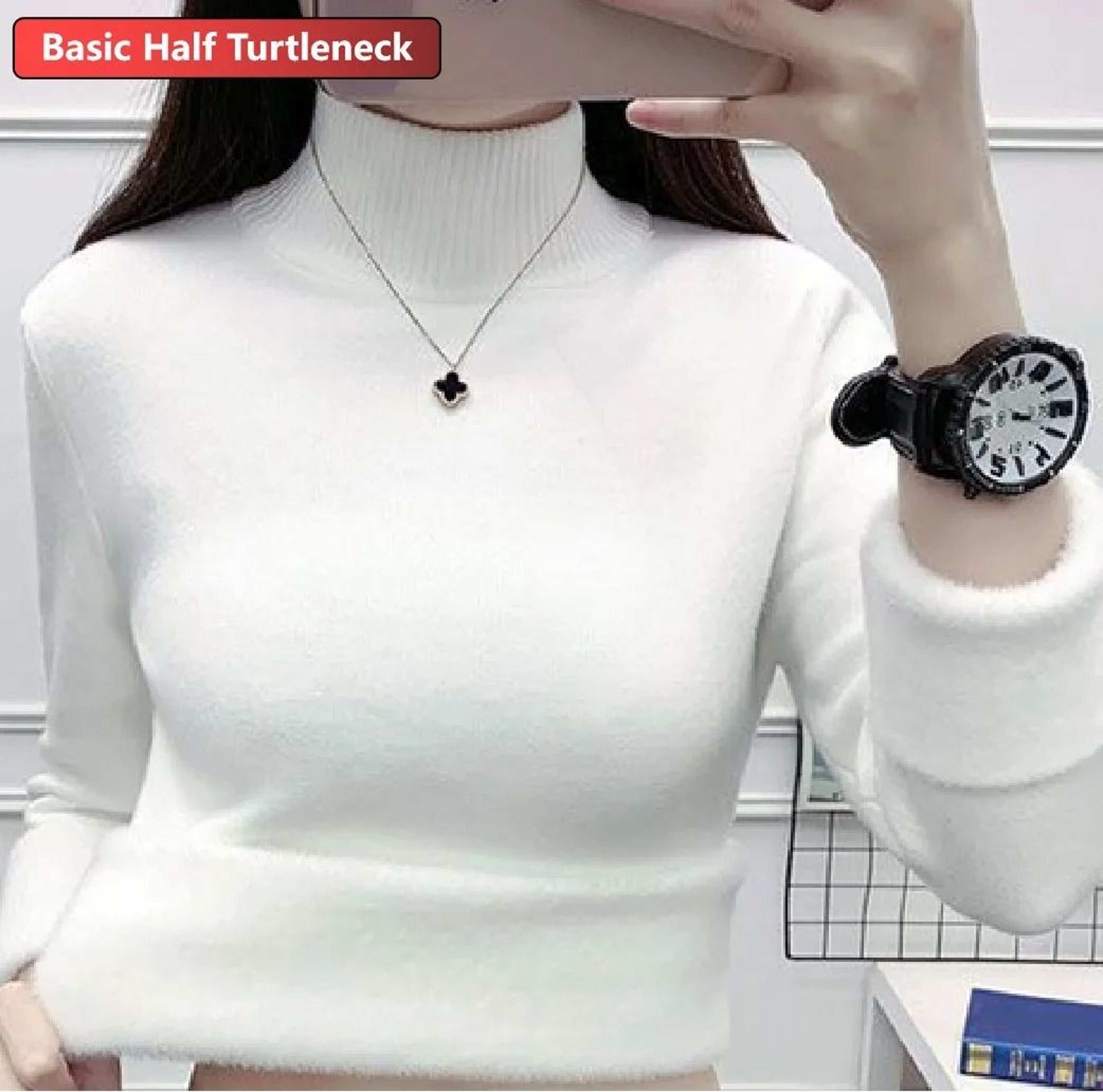 Elegant Thicken VelvetLined Turtleneck Sweater  Slim Knit Pullover  Warm Winter Jumper 18