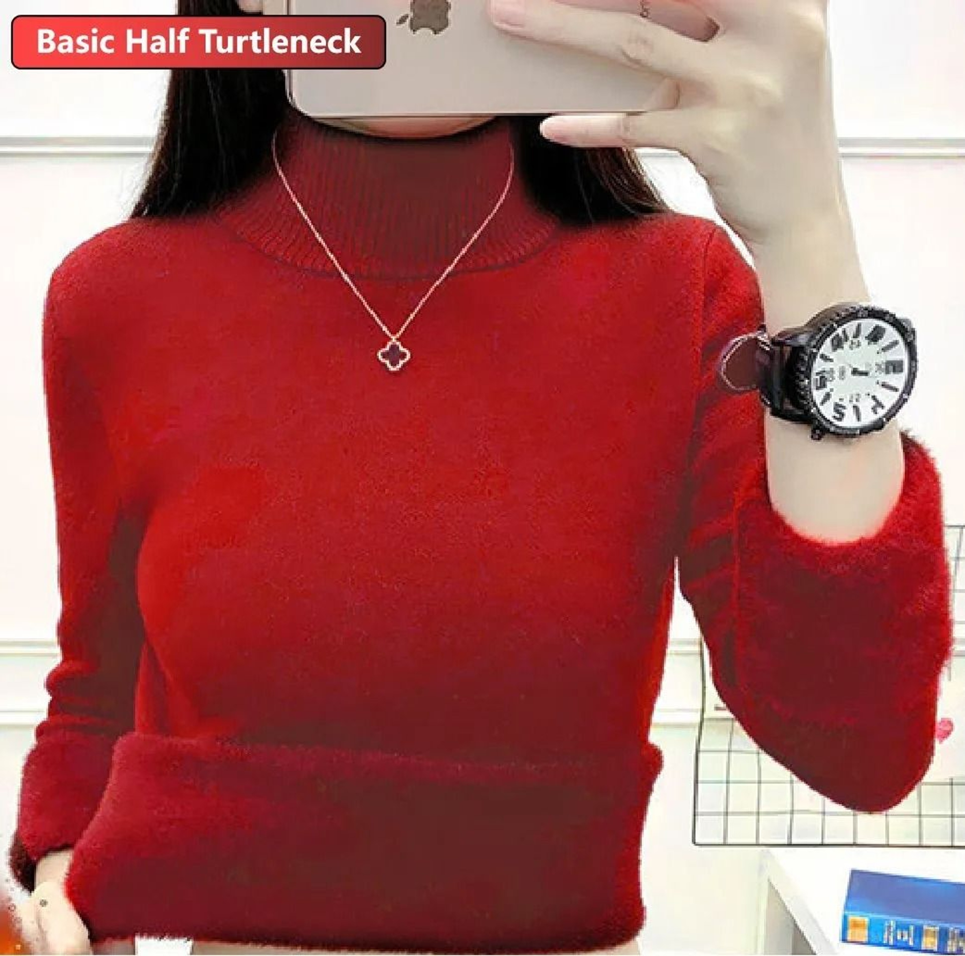 Elegant Thicken VelvetLined Turtleneck Sweater  Slim Knit Pullover  Warm Winter Jumper 23