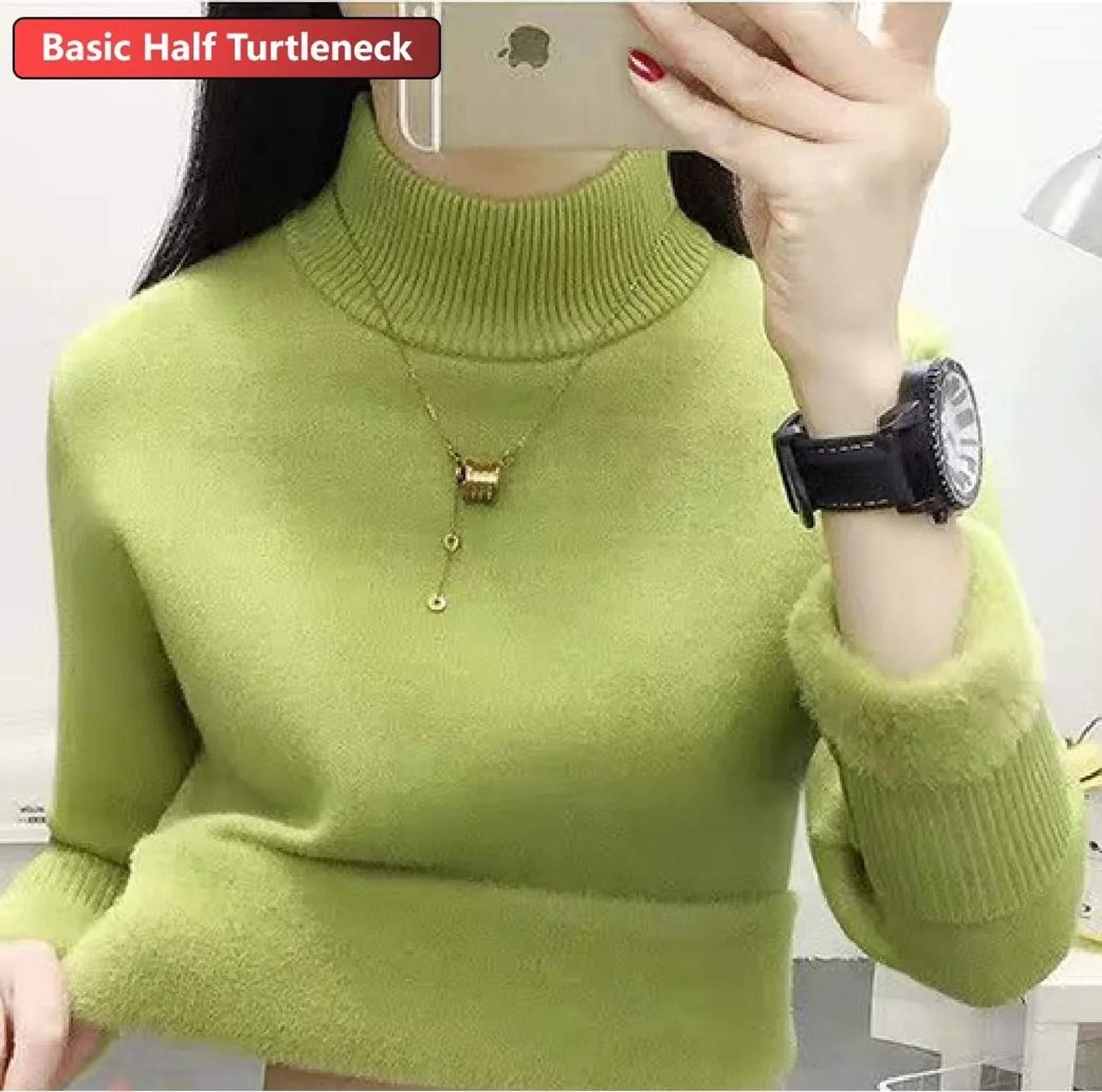 Elegant Thicken VelvetLined Turtleneck Sweater  Slim Knit Pullover  Warm Winter Jumper 25