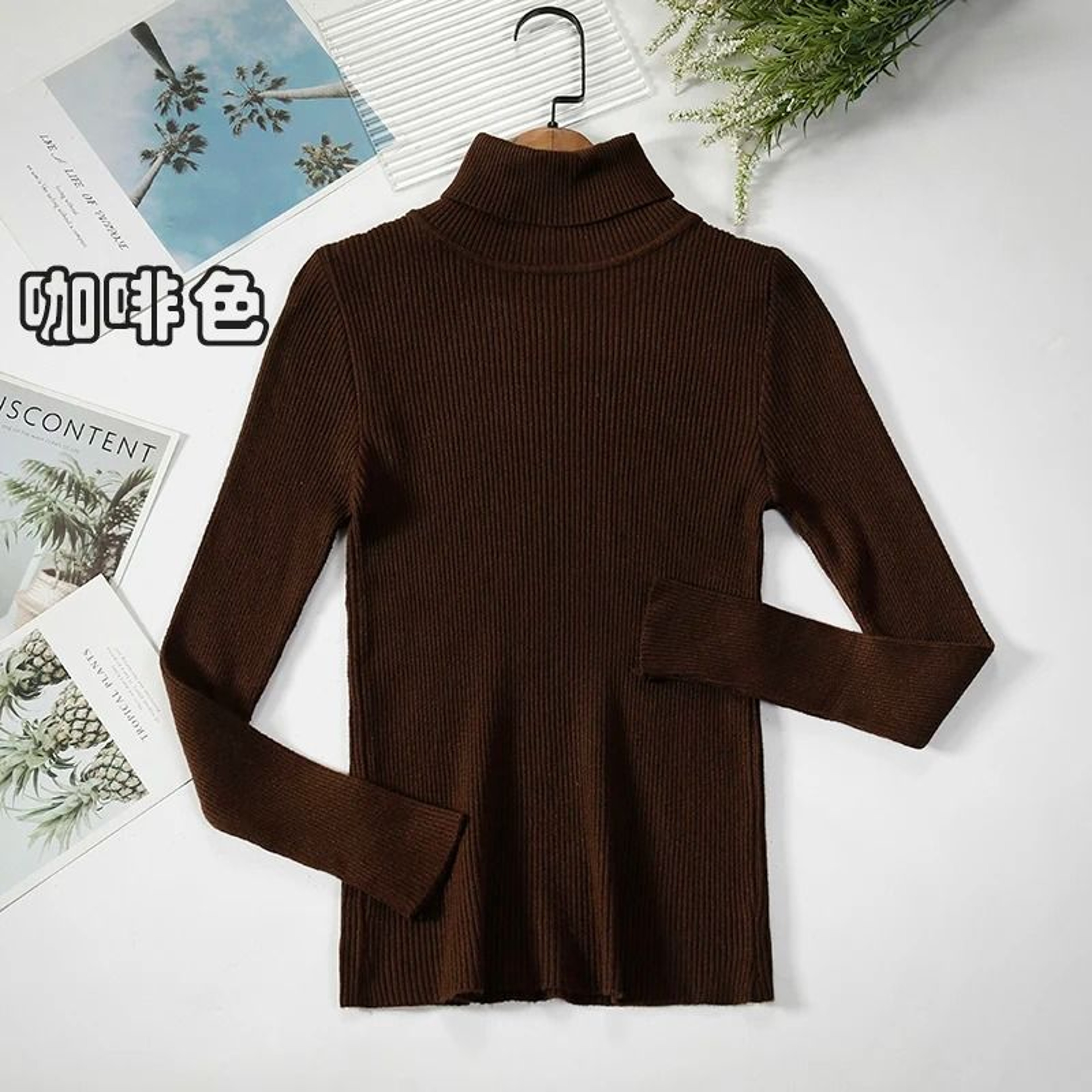 2026 Simple Womens Turtleneck Sweater  Winter Fashion Elastic Knit Pullover  Casual Solid Jumper 6