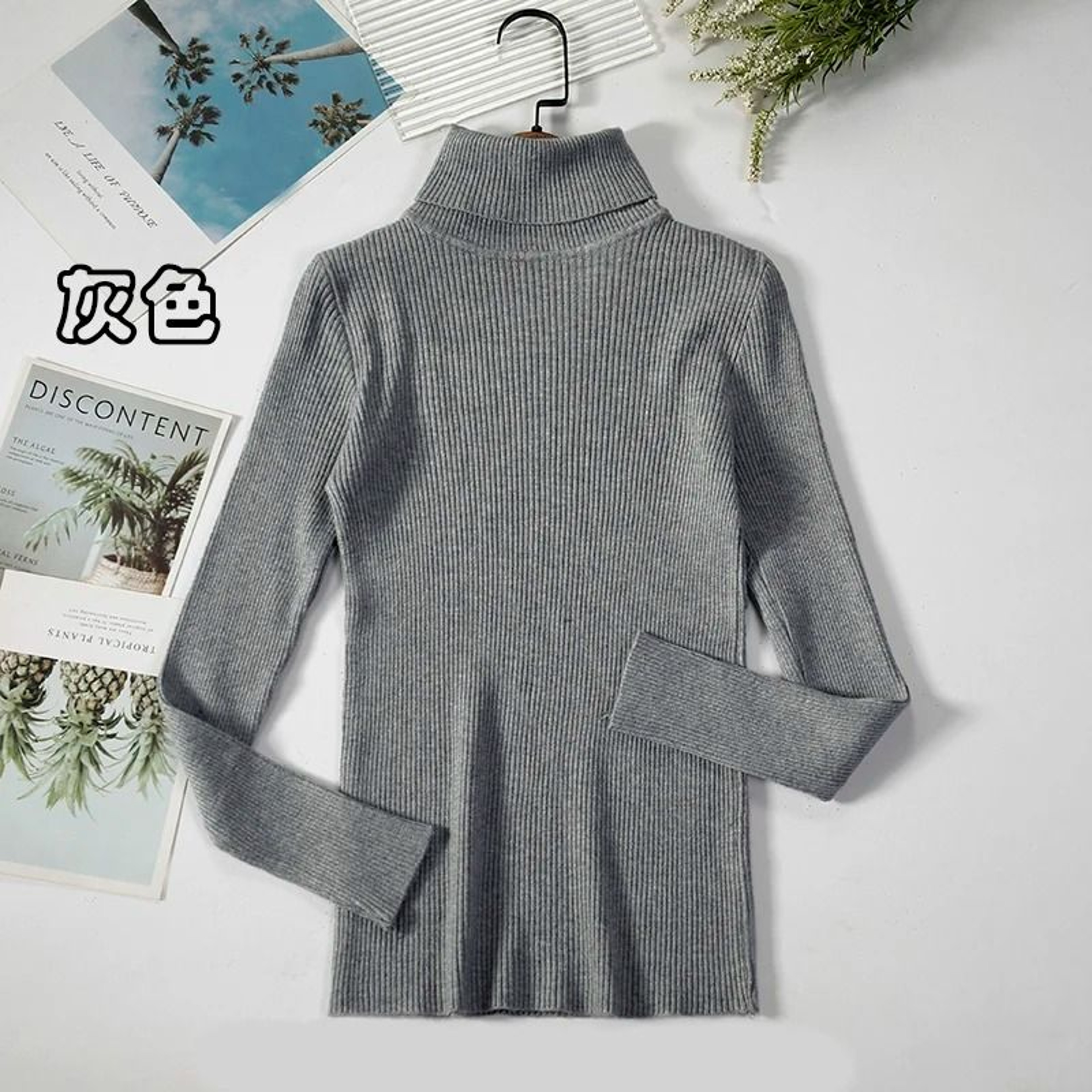 2026 Simple Womens Turtleneck Sweater  Winter Fashion Elastic Knit Pullover  Casual Solid Jumper 10