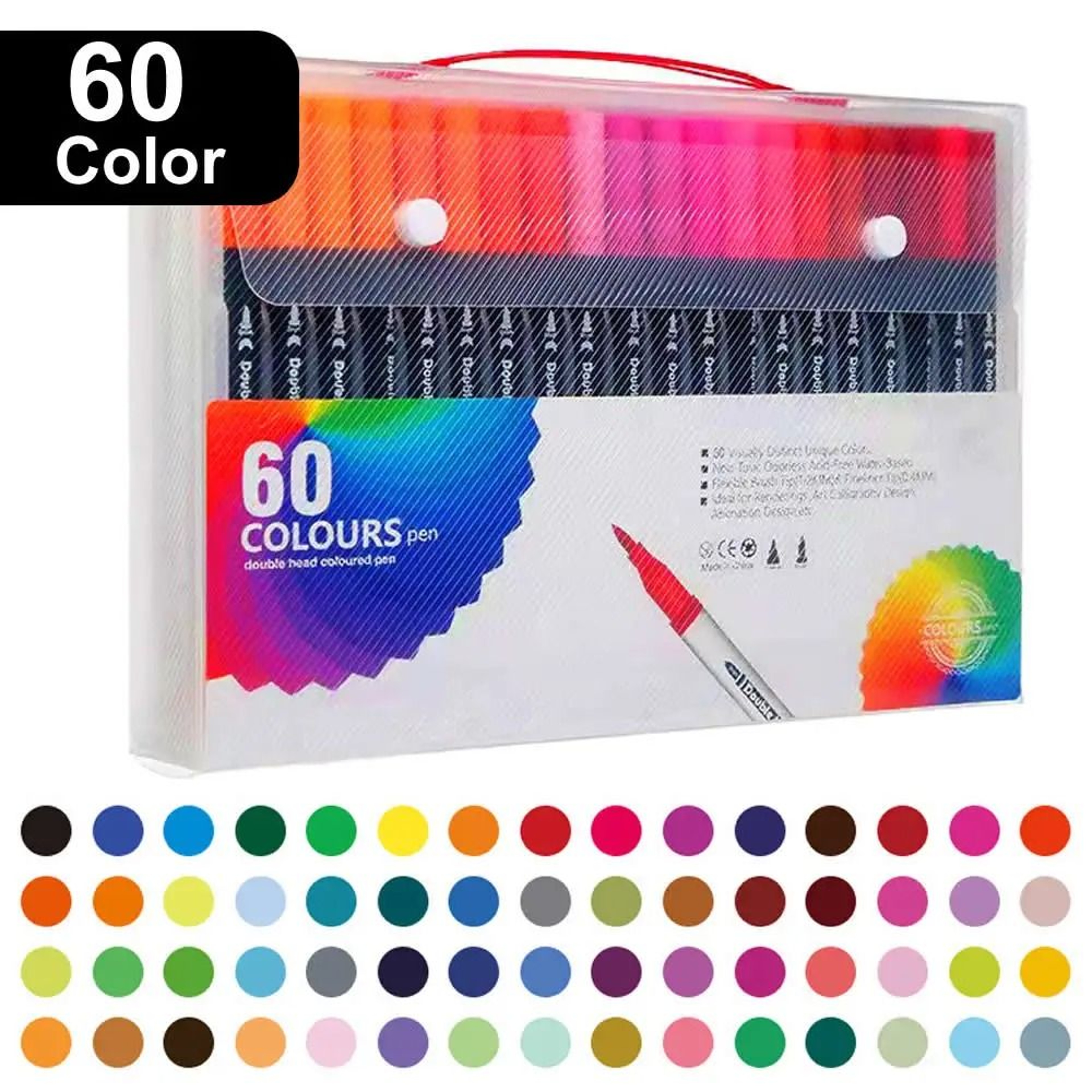 Professional DualTip Art Markers  1260120 Colors For Drawing Sketching  Hand Lettering 10