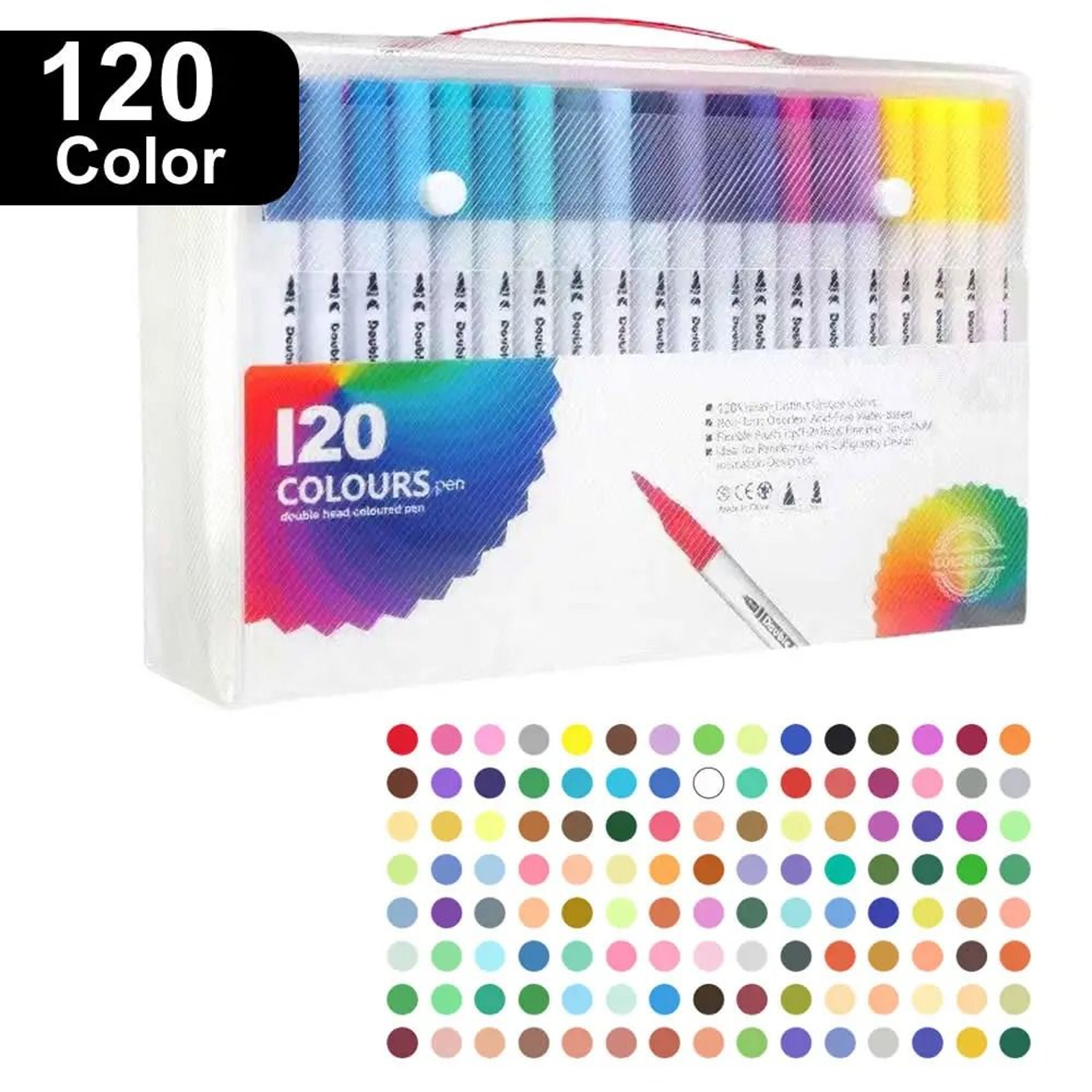 Professional DualTip Art Markers  1260120 Colors For Drawing Sketching  Hand Lettering 12