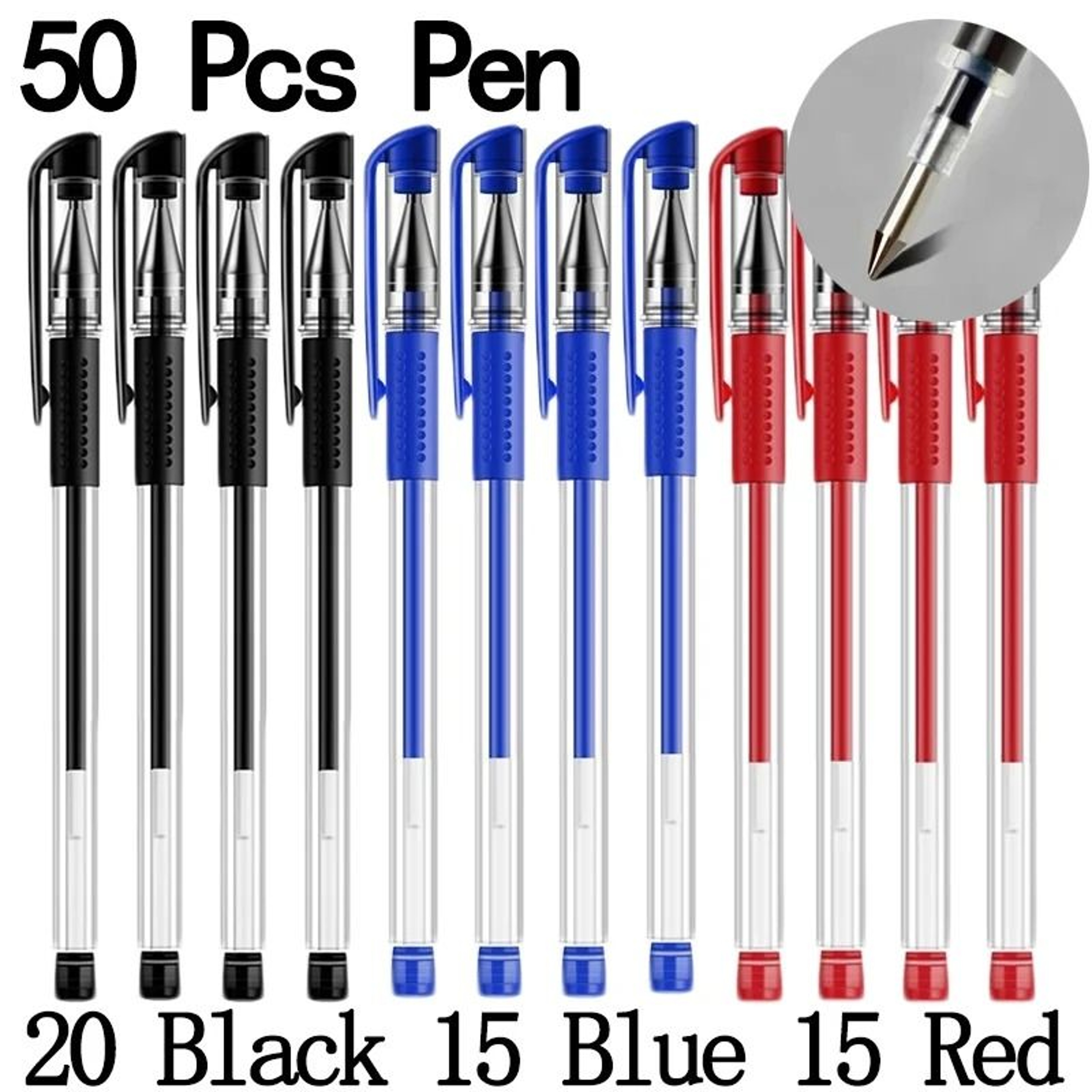 Bulk Gel Pen Set  2050 Pcs Professional Black Blue And Red Writing Pens For School And Office 22