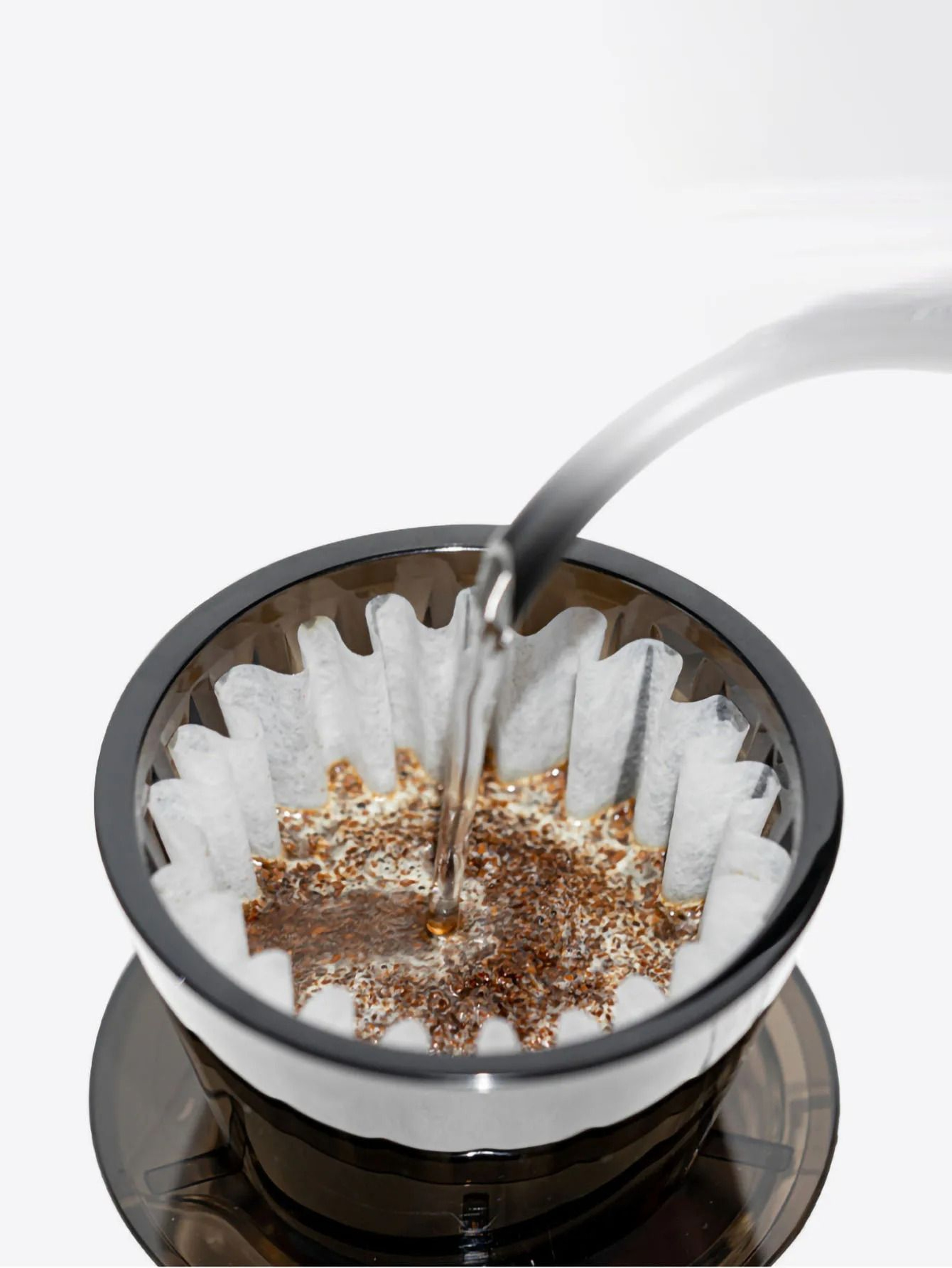 Crystal Eye Wave Coffee Dripper  Flat Bottom Pour Over Filter Cup For Enhanced Uniformity 3