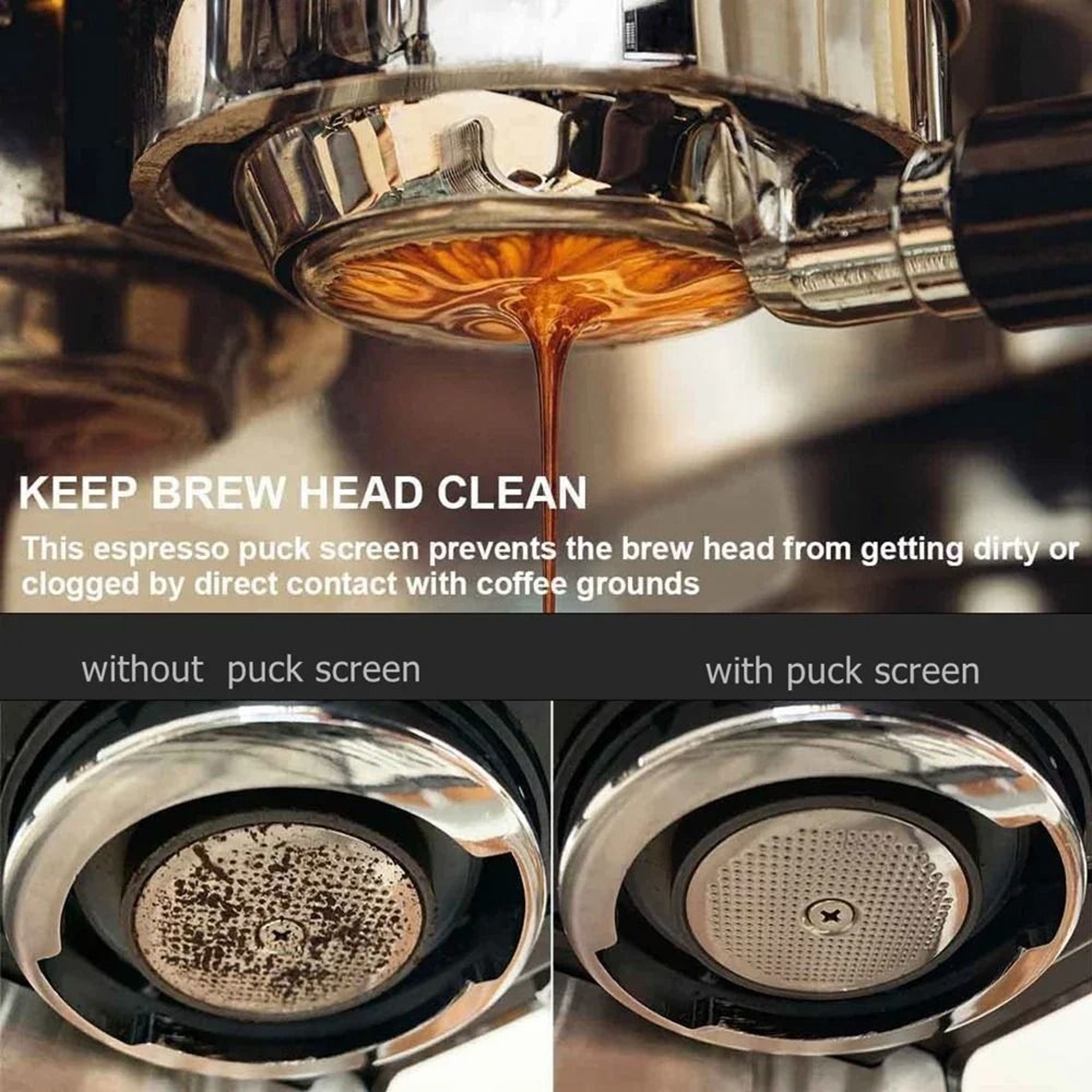 Punana Precision Espresso Puck Screen  Professional 316 Stainless Steel Mesh 5153358mm 2