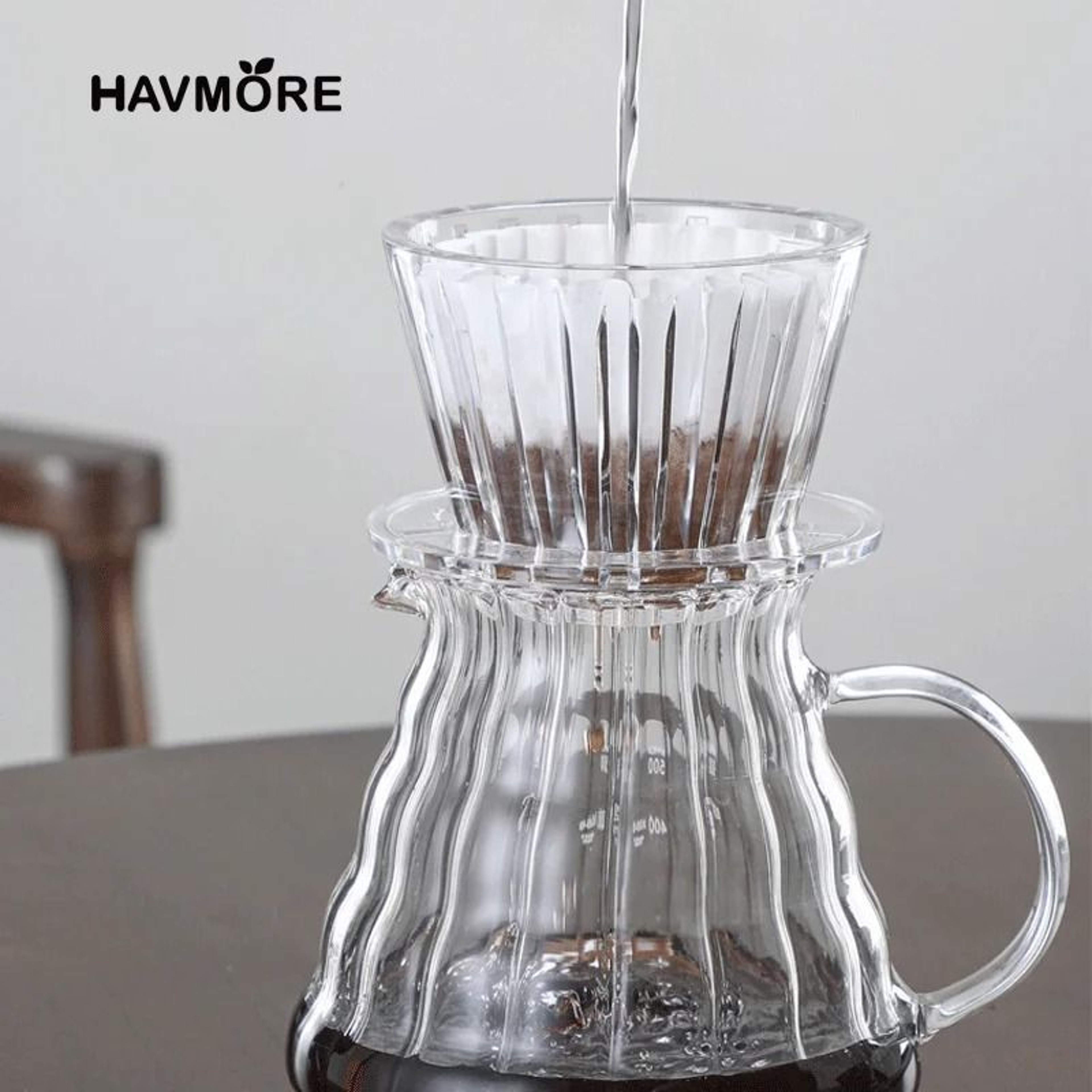 Crystal Eye Wave Coffee Dripper Set  Professional 12 Cup Pour Over Kit With 50 Precision Filter Pap 5