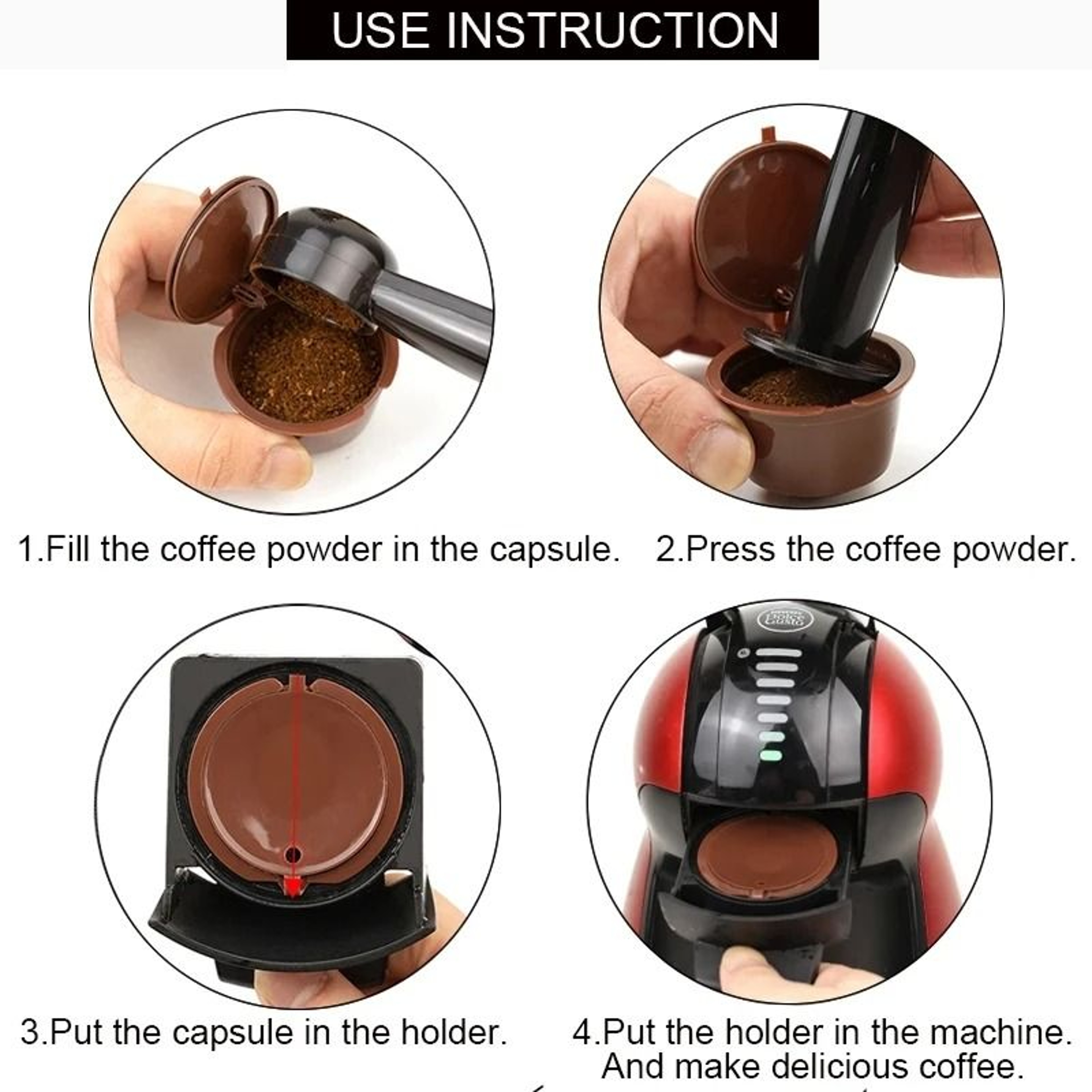 Universal Refillable Dolce Gusto Capsules  Professional Reusable Pods For Nescafe Systems 4