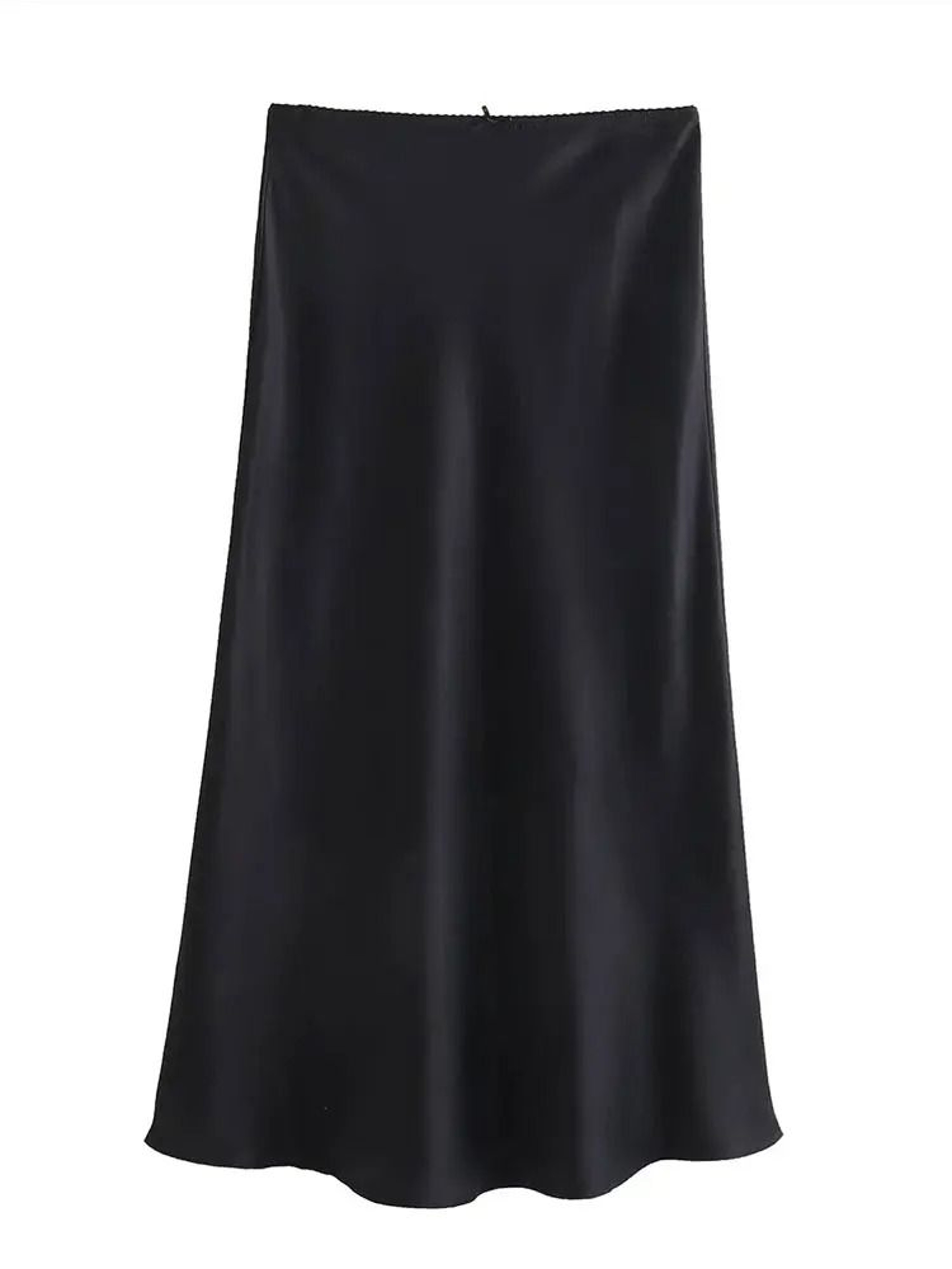 Mooyufon Vintage Satin HighWaist Long Skirt  Spring 2024 Chic Bow Decoration HLine Skirt 1