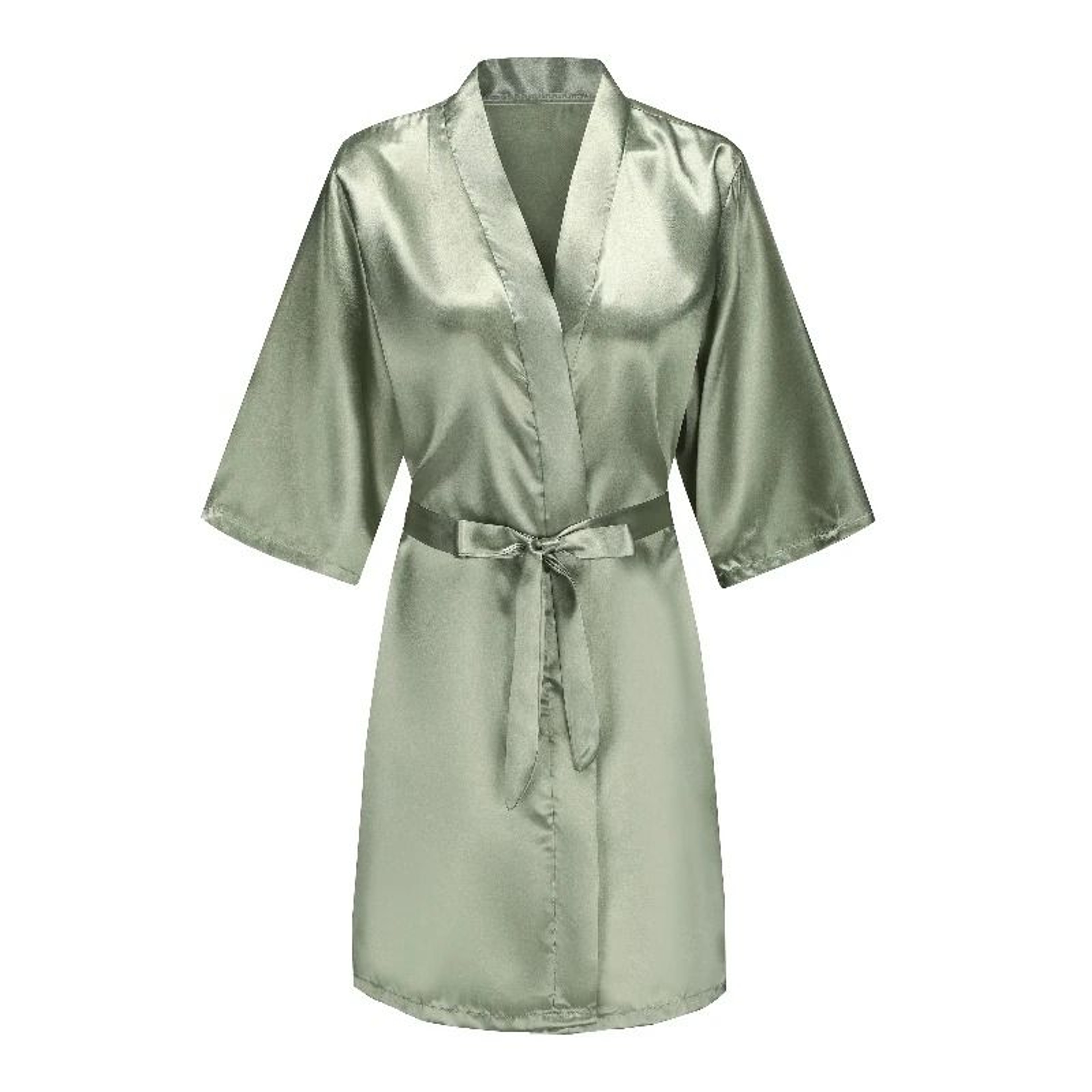 Grass Green Bridal Party Robes  Professional Satin Wedding Getting Ready Gowns For Bride  Bridesmai 5