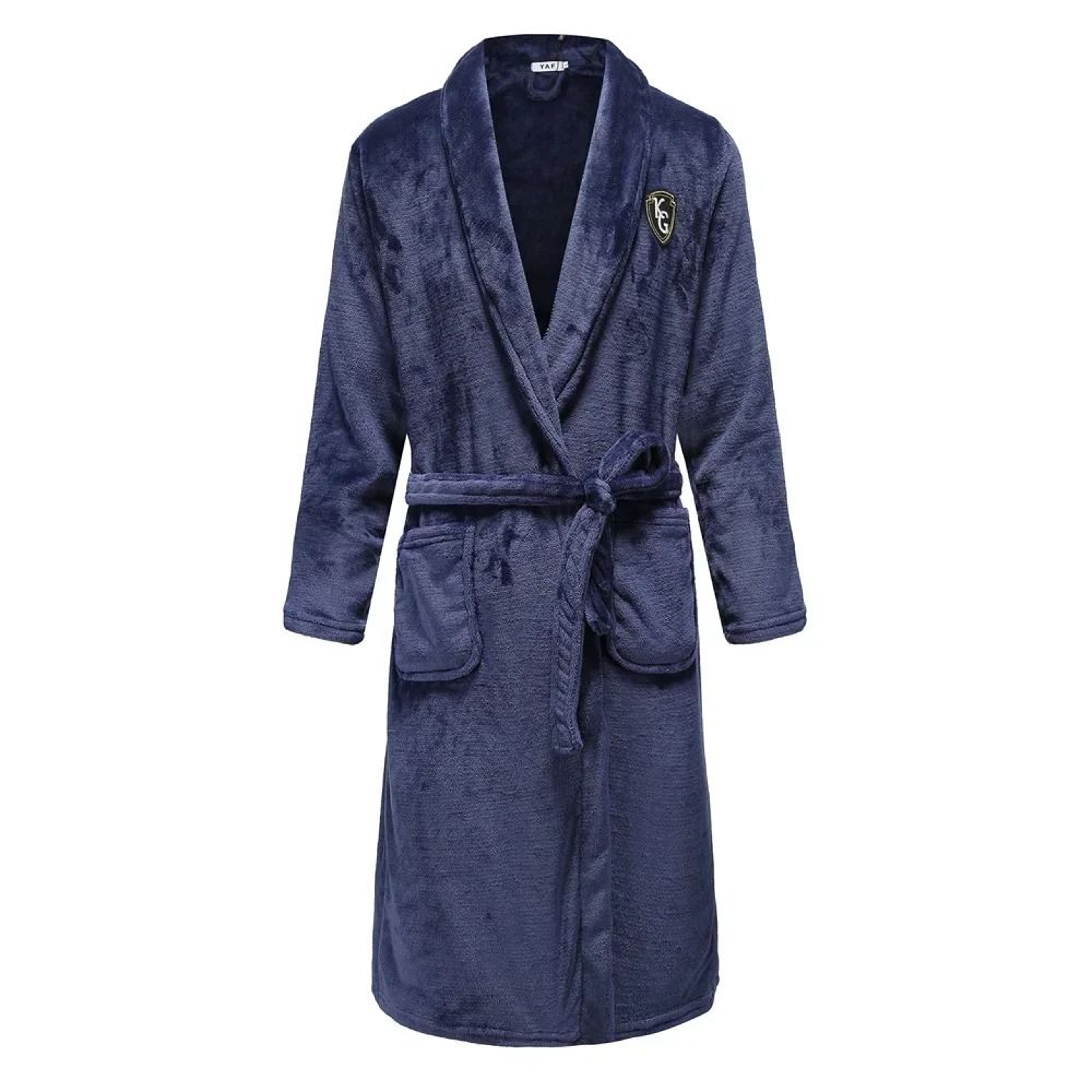 Mens Plus Size Thick Flannel Robe  Professional Coral Fleece Kimono  Winter Sleepwear Gown 11