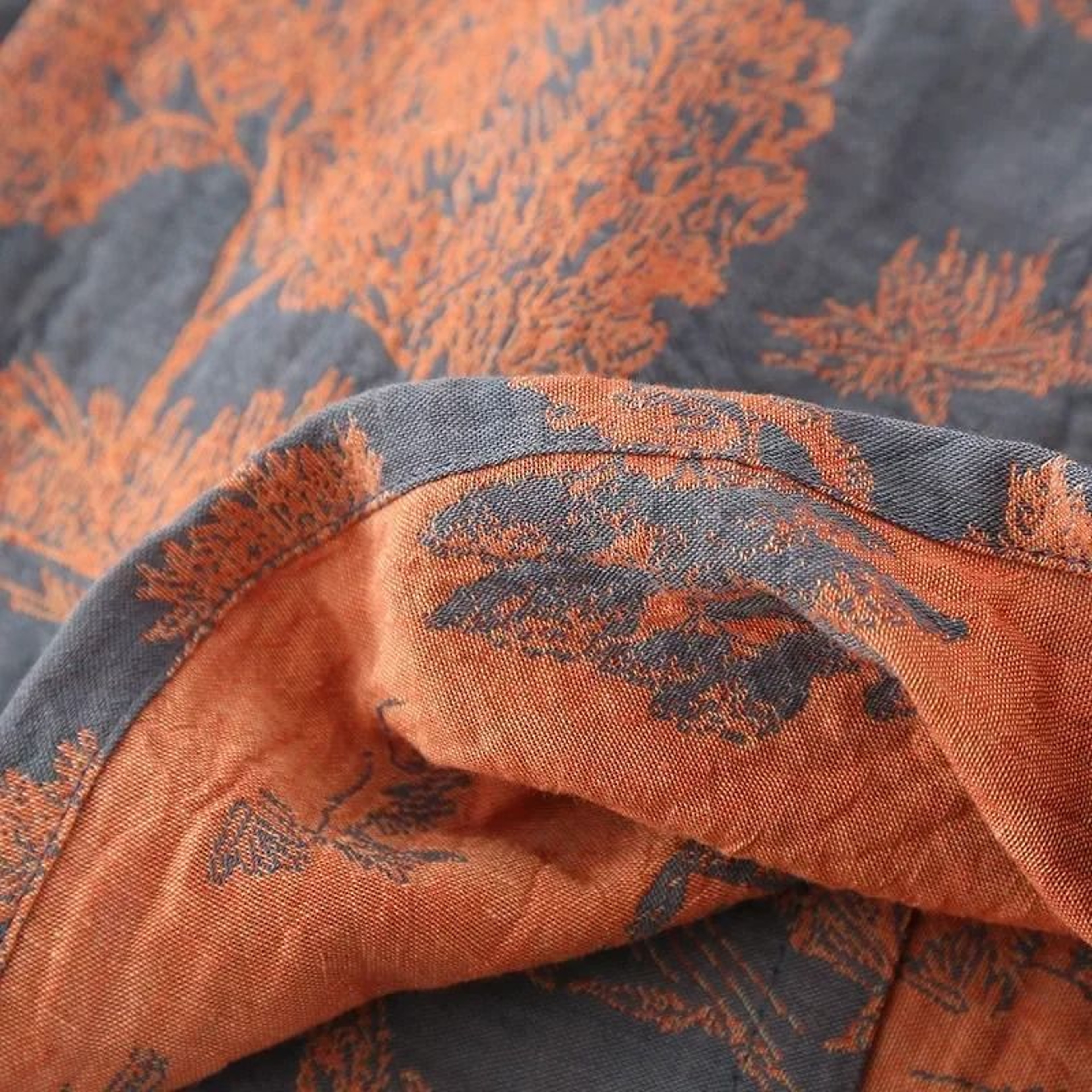 Premium Cotton Printed Kimono Robe For Men  Professional Long Style BlueGreen Bathrobe 5