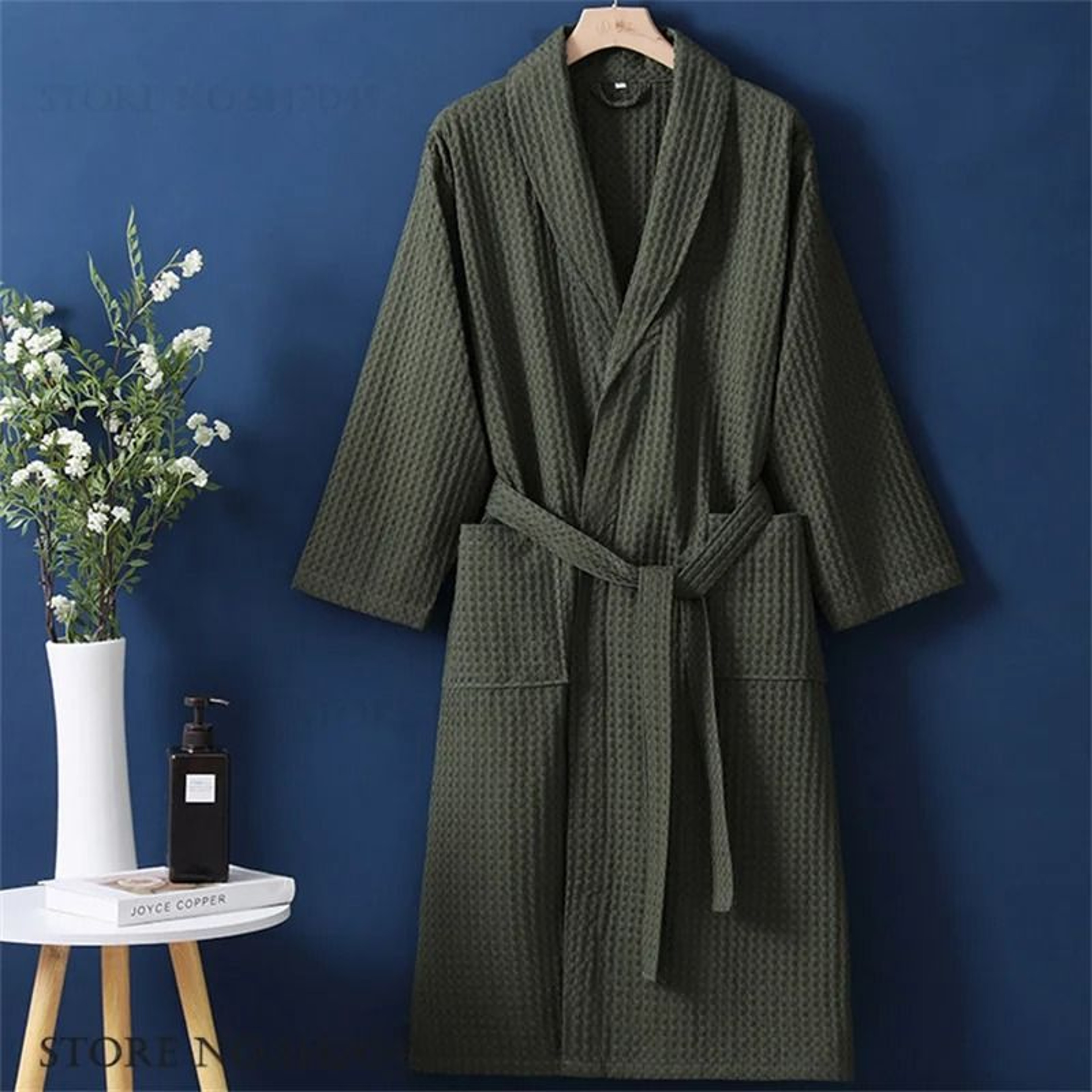 100 Cotton Couple Waffle Robe  Professional Kimono Bathrobe  Casual Summer Loungewear 16