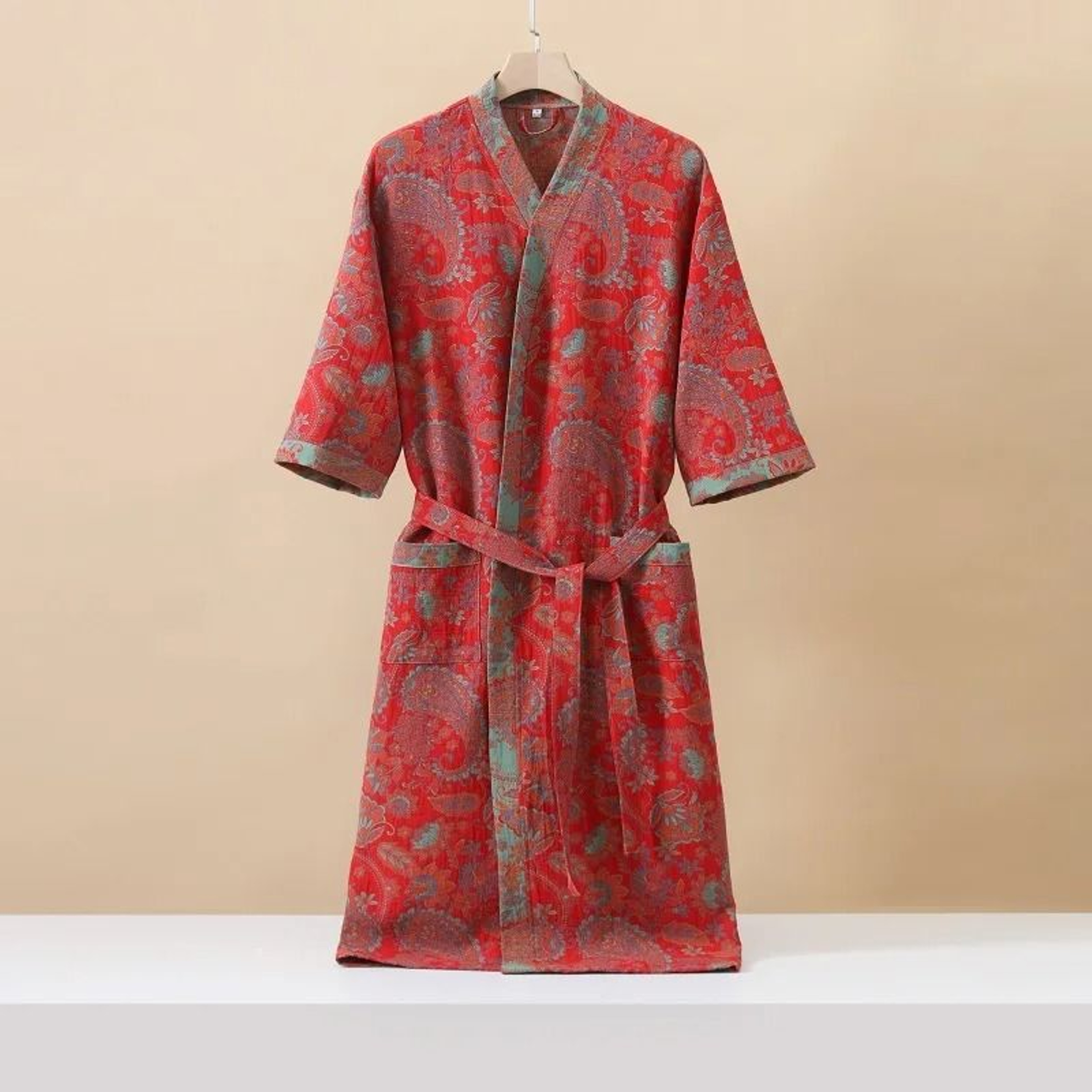 Fashionable Printed Cotton Kimono Robe  Professional Thin SpringSummer Absorbent Home Wear 6