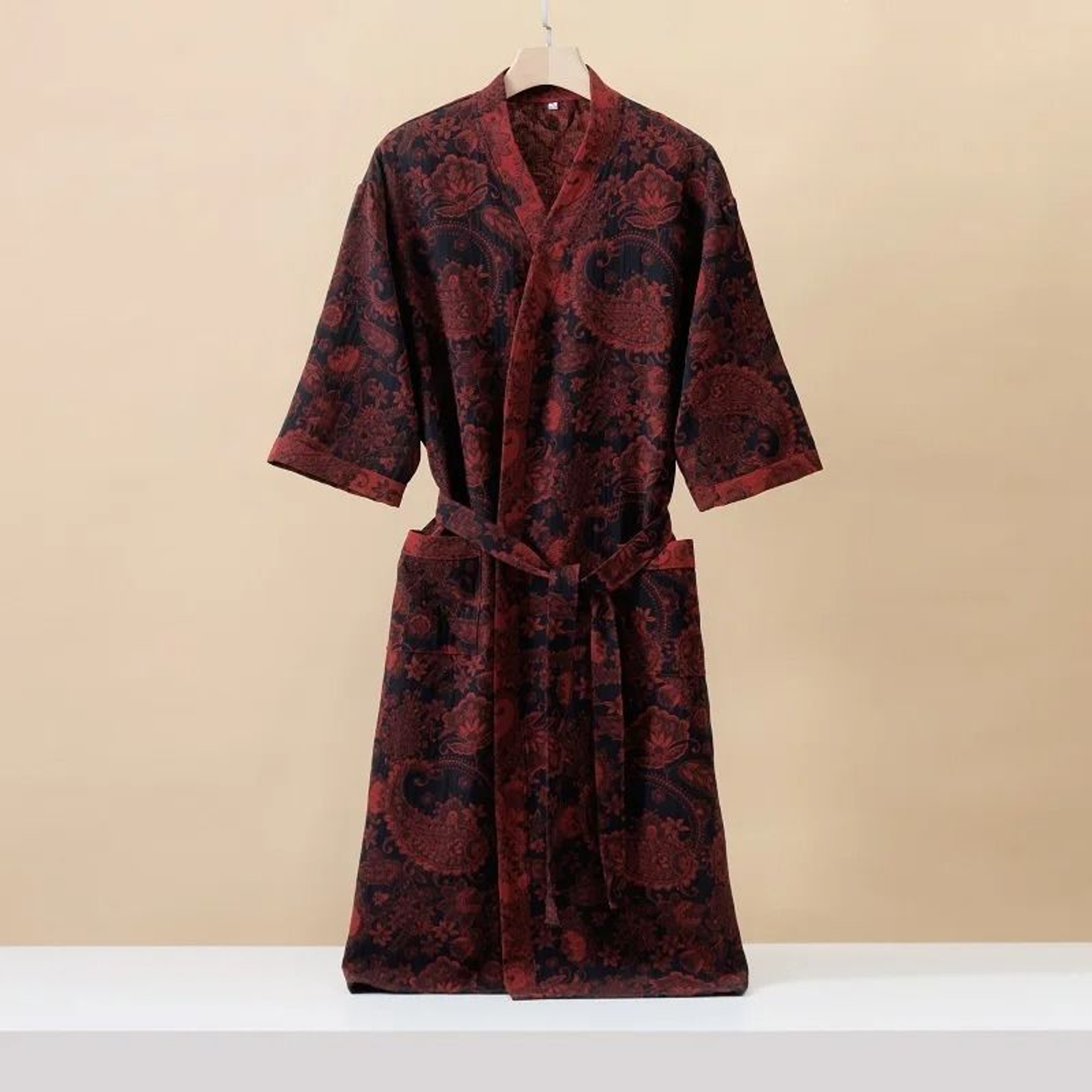 Fashionable Printed Cotton Kimono Robe  Professional Thin SpringSummer Absorbent Home Wear 7