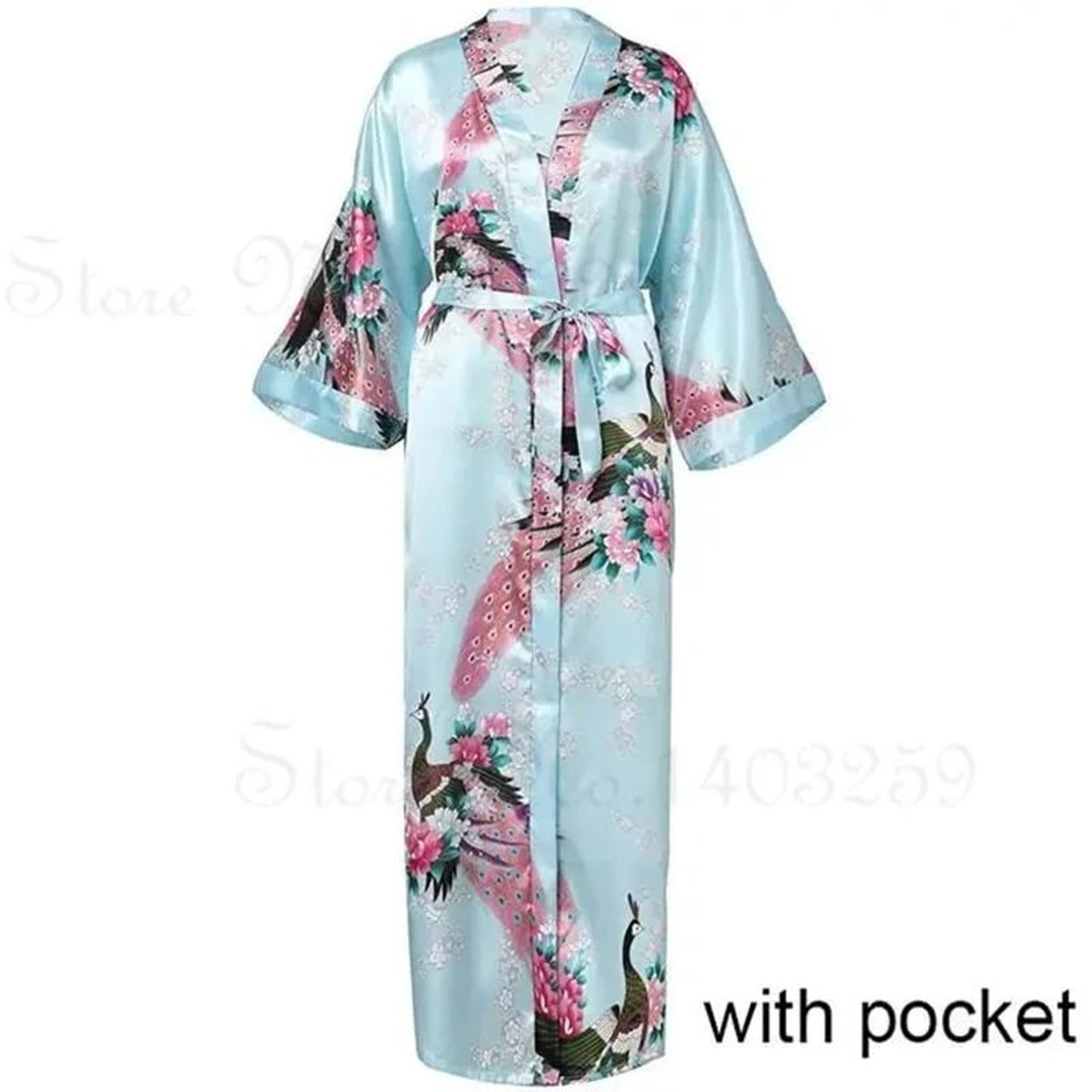 Luxurious Long Satin Kimono Robe  Professional Bride  Bridesmaid Dressing Gown With Pockets 11
