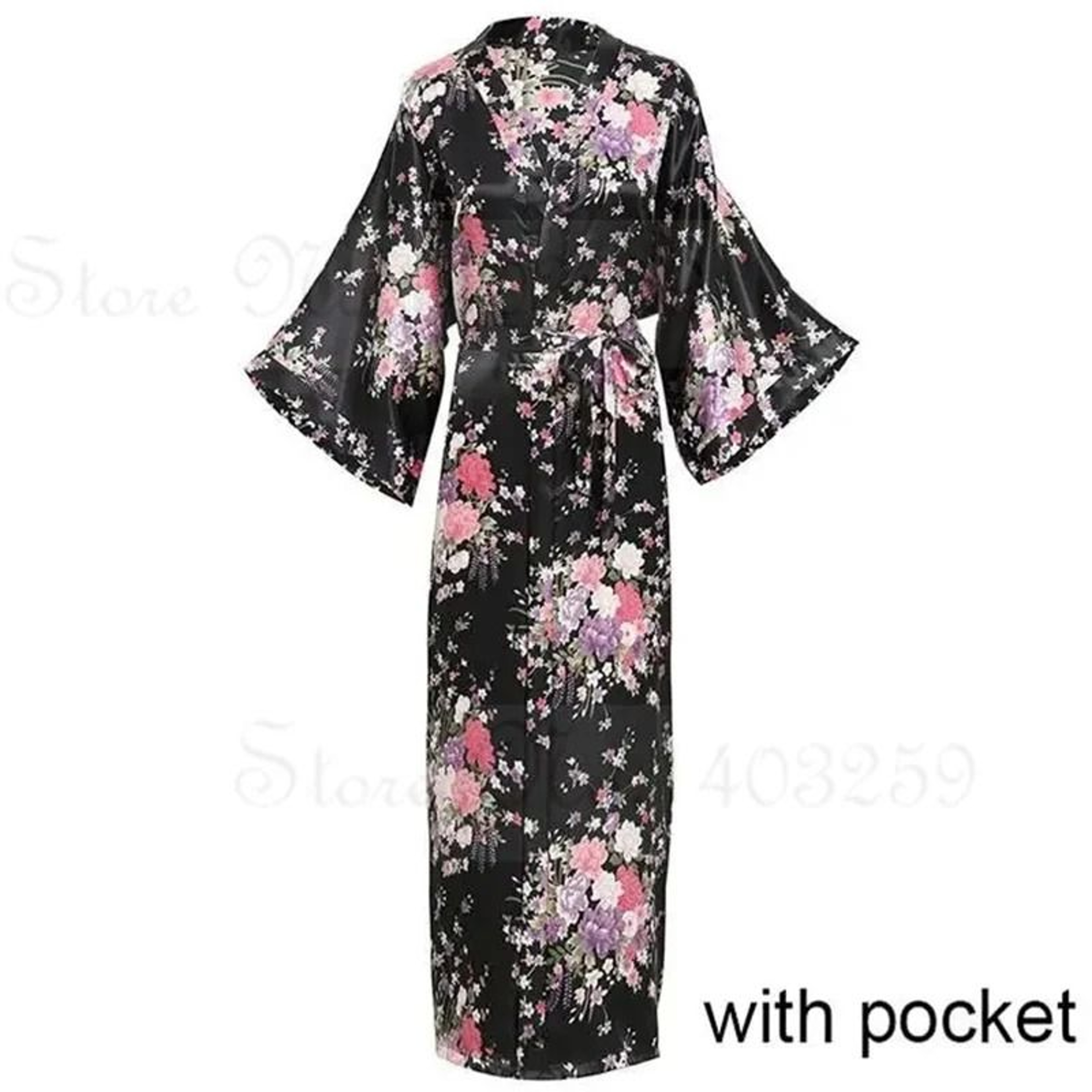 Luxurious Long Satin Kimono Robe  Professional Bride  Bridesmaid Dressing Gown With Pockets 22