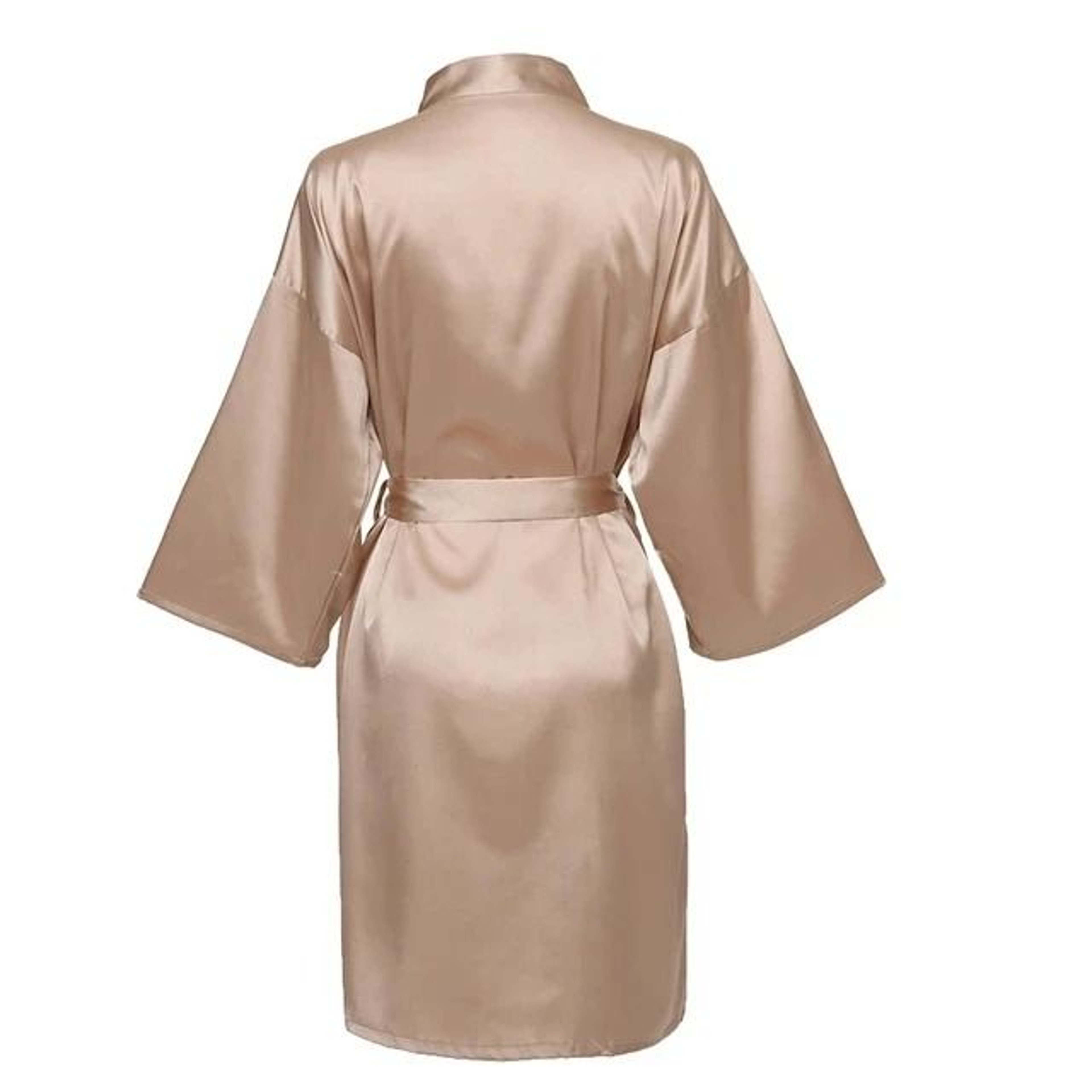 Wedding Party Team Bride Kimono  Professional Plain Satin Bridesmaid Bathrobe  Wedding Pajamas 8