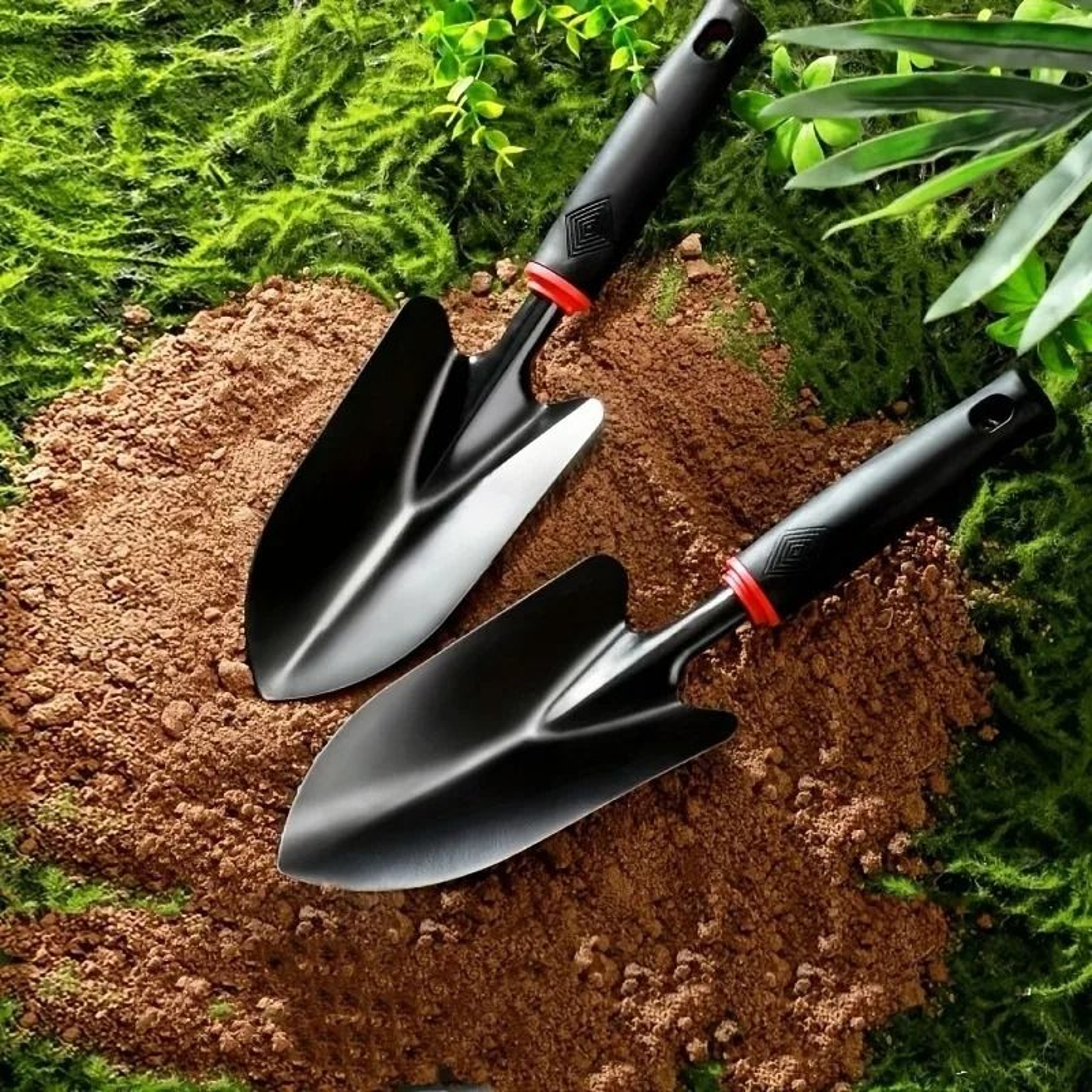 HeavyDuty Metal Garden Trowel  Professional Planting Tool With Ergonomic Handle  Orange Trim 0