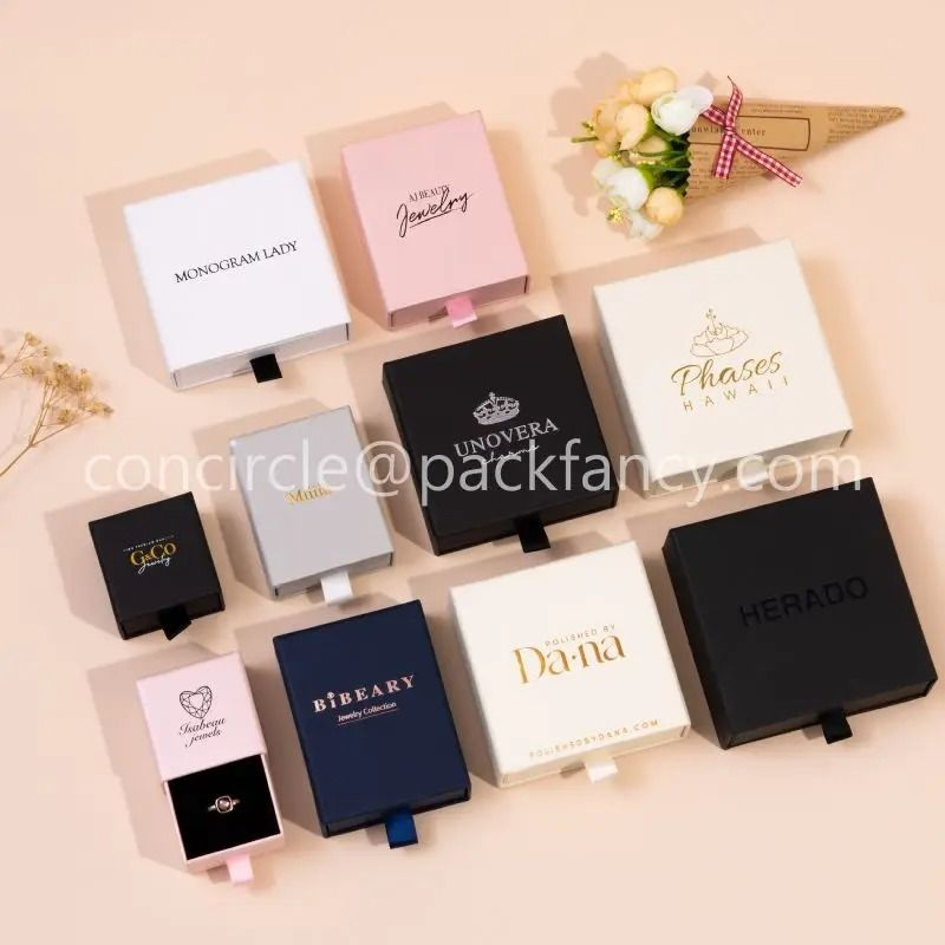 Custom Pink Paper Jewelry Boxes  HighPerformance Gift Packaging With Logo For Earrings Necklaces  R 0
