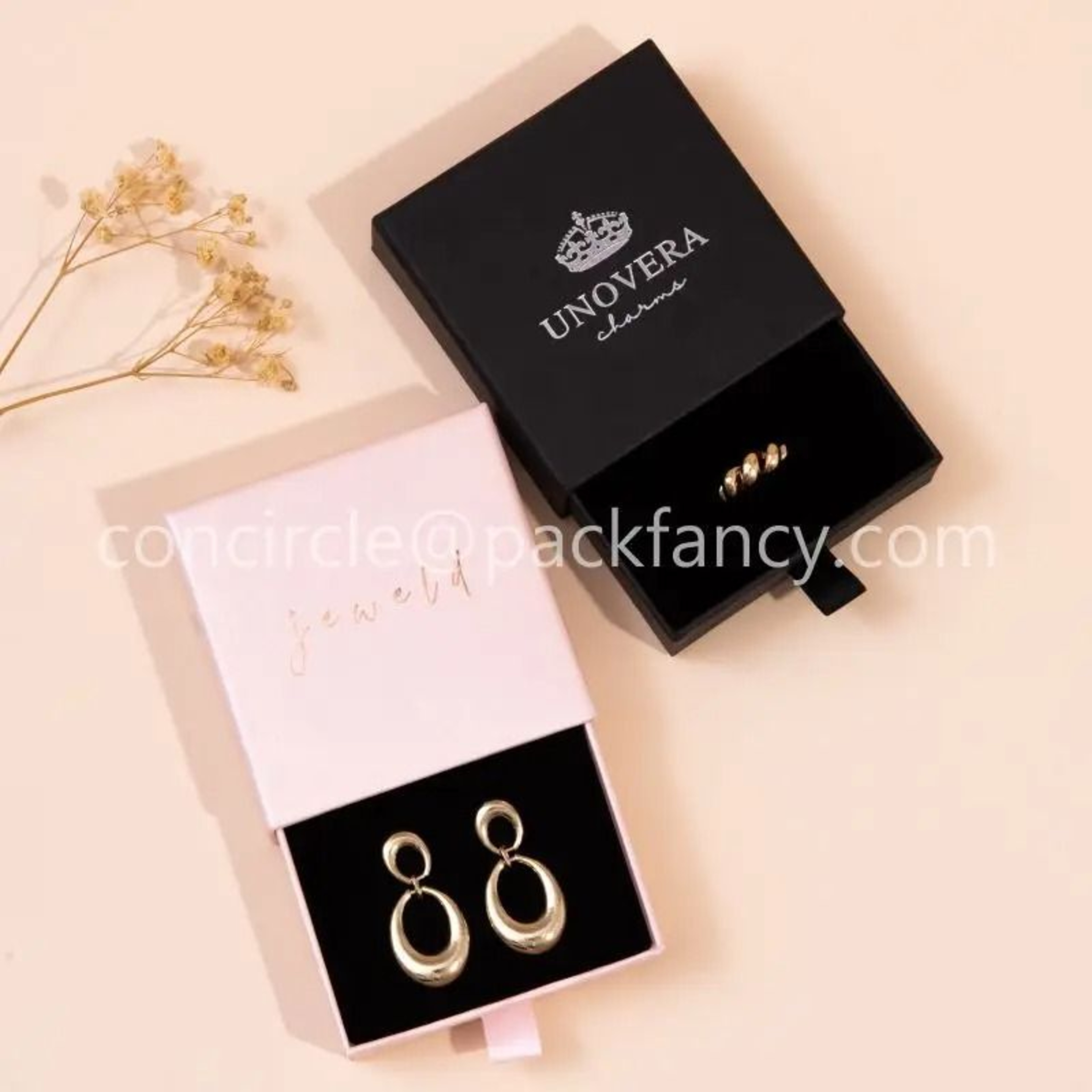 Custom Pink Paper Jewelry Boxes  HighPerformance Gift Packaging With Logo For Earrings Necklaces  R 5