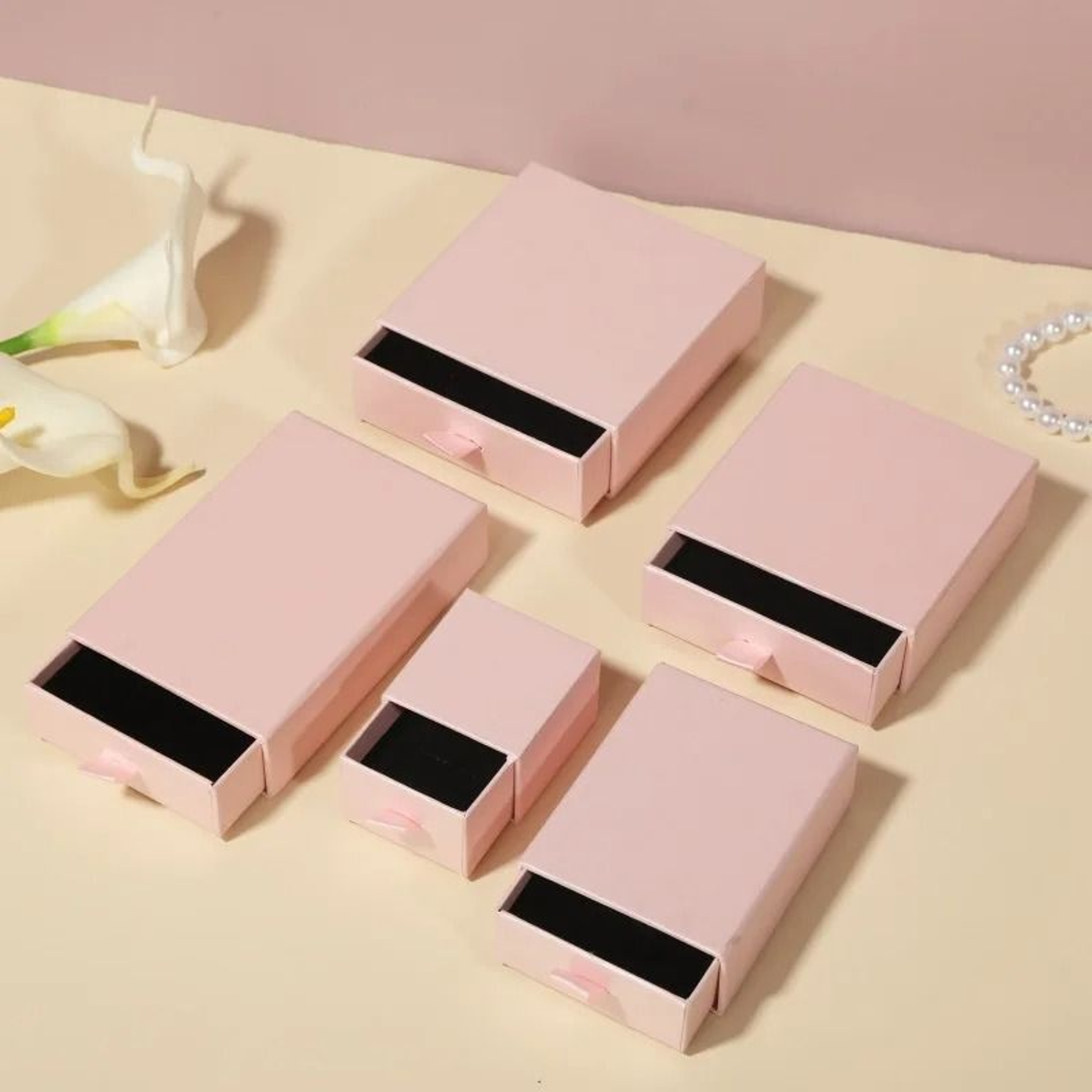 Custom Pink Paper Jewelry Boxes  HighPerformance Gift Packaging With Logo For Earrings Necklaces  R 8