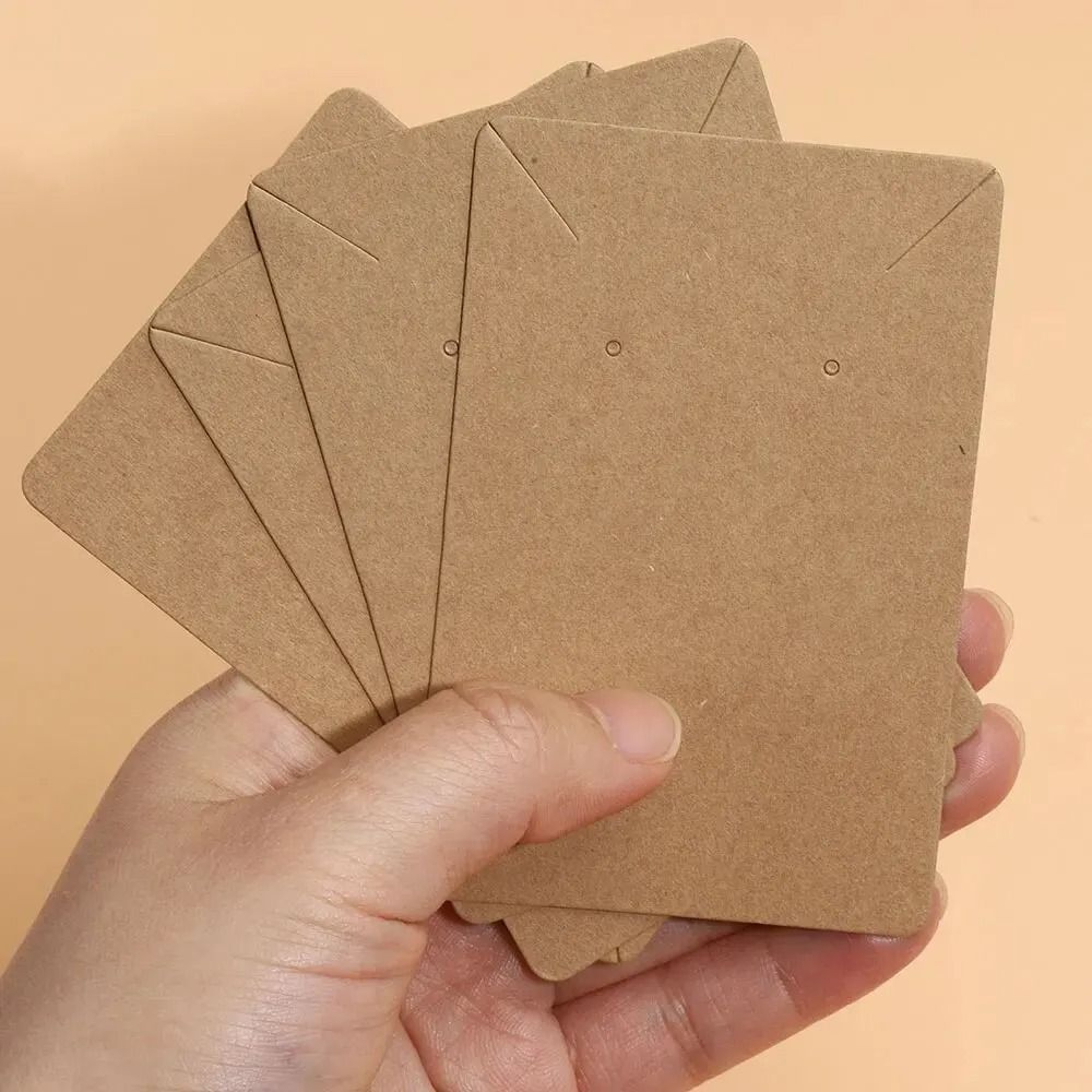 Blank Jewelry Display Cards  HighPerformance Kraft Paper Packaging For Necklaces  Earrings 50pcs 4