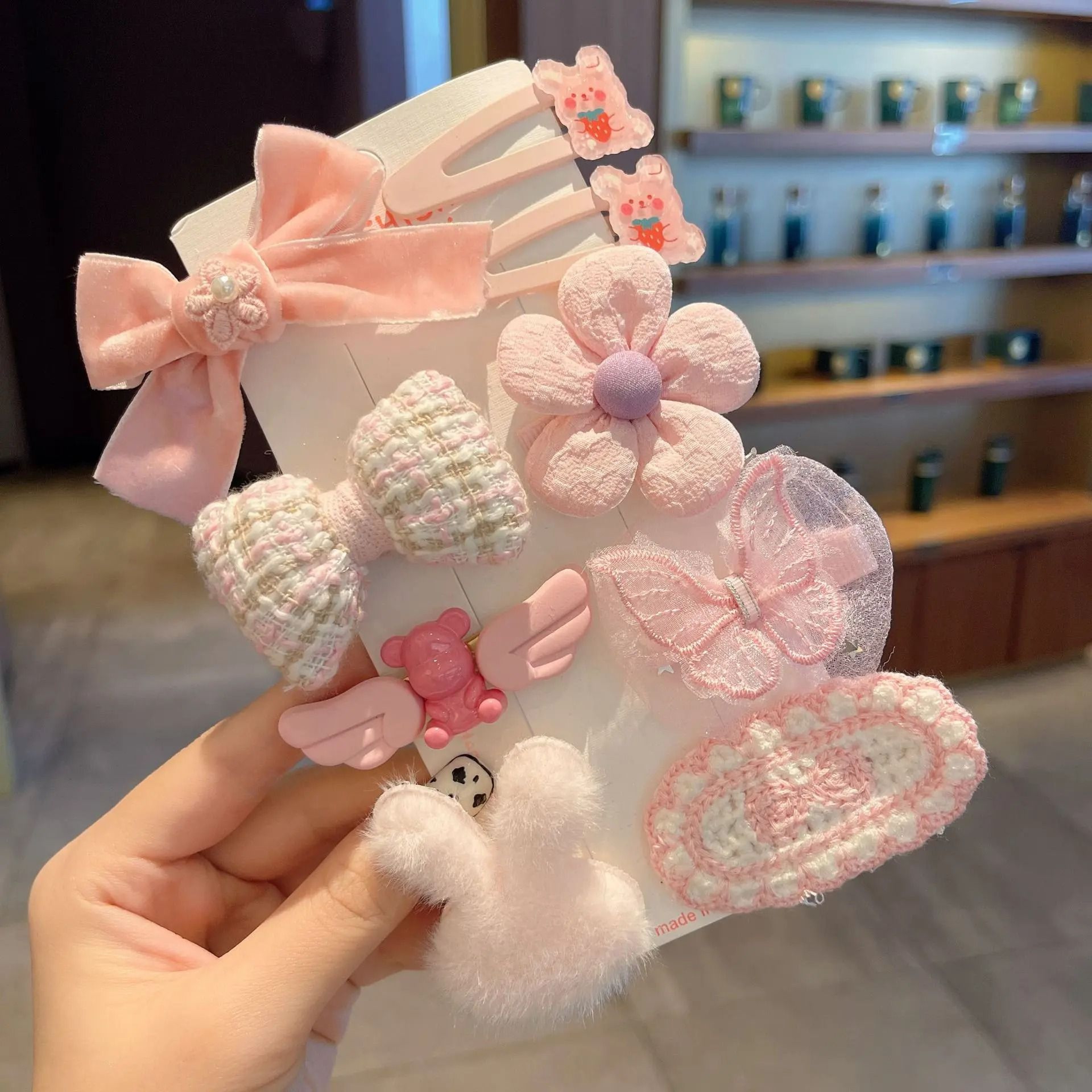 Plush Cartoon Animal Hair Clip  Sweet AutumnWinter Side Headdress For Women  Girls 10
