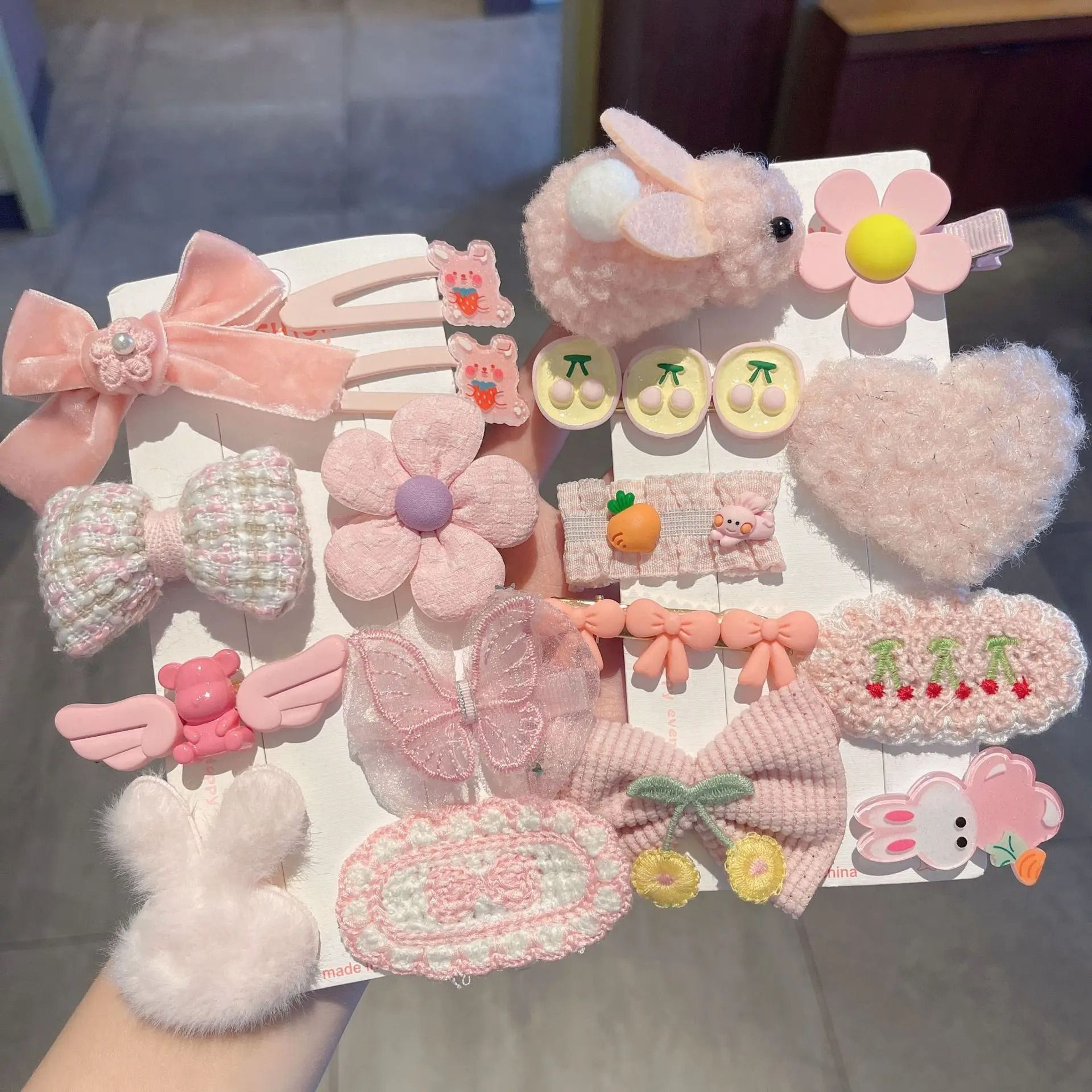 Plush Cartoon Animal Hair Clip  Sweet AutumnWinter Side Headdress For Women  Girls 23