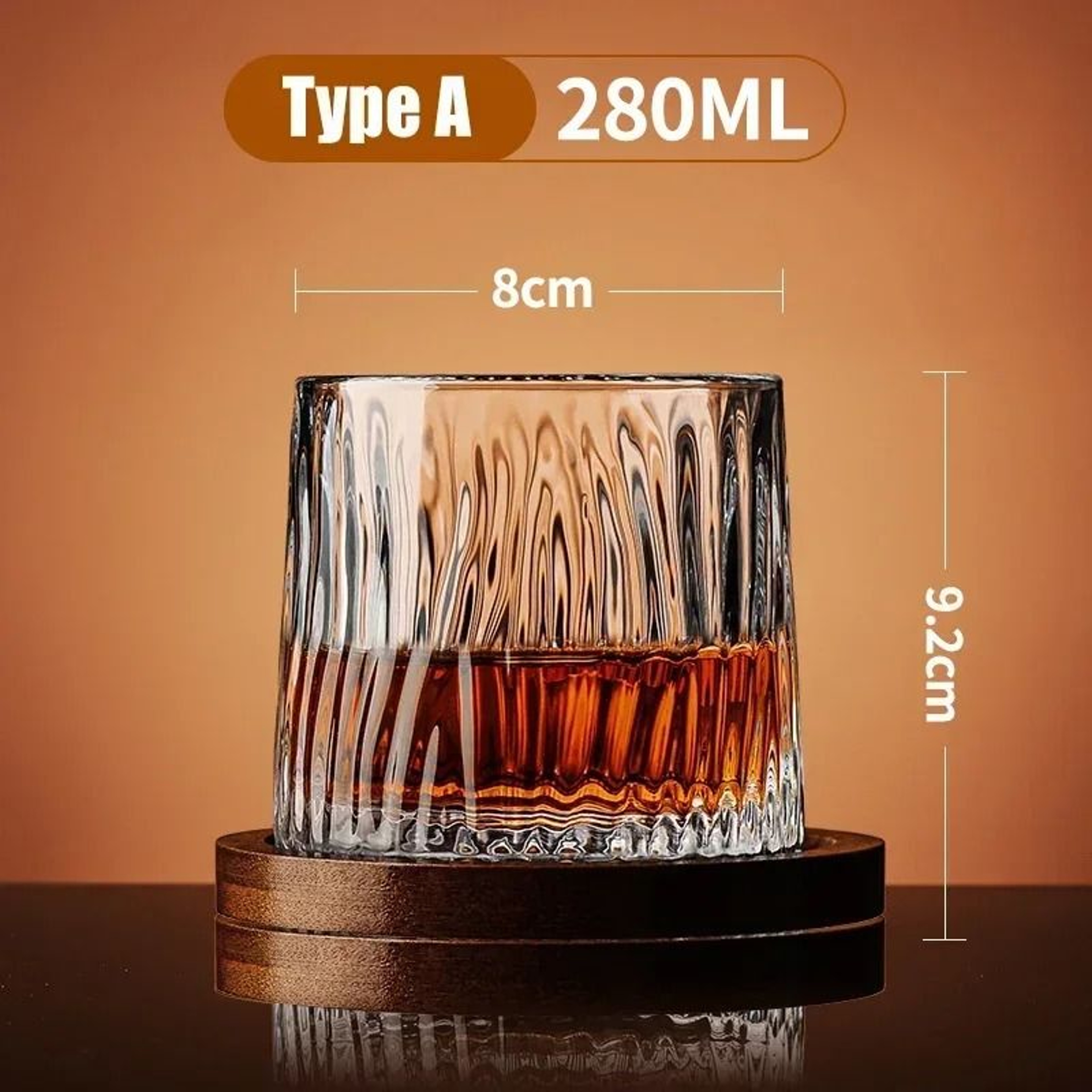 Rotating Crystal Whiskey Tumbler  HighPerformance Spinning Brandy Glass With Precision Base 7