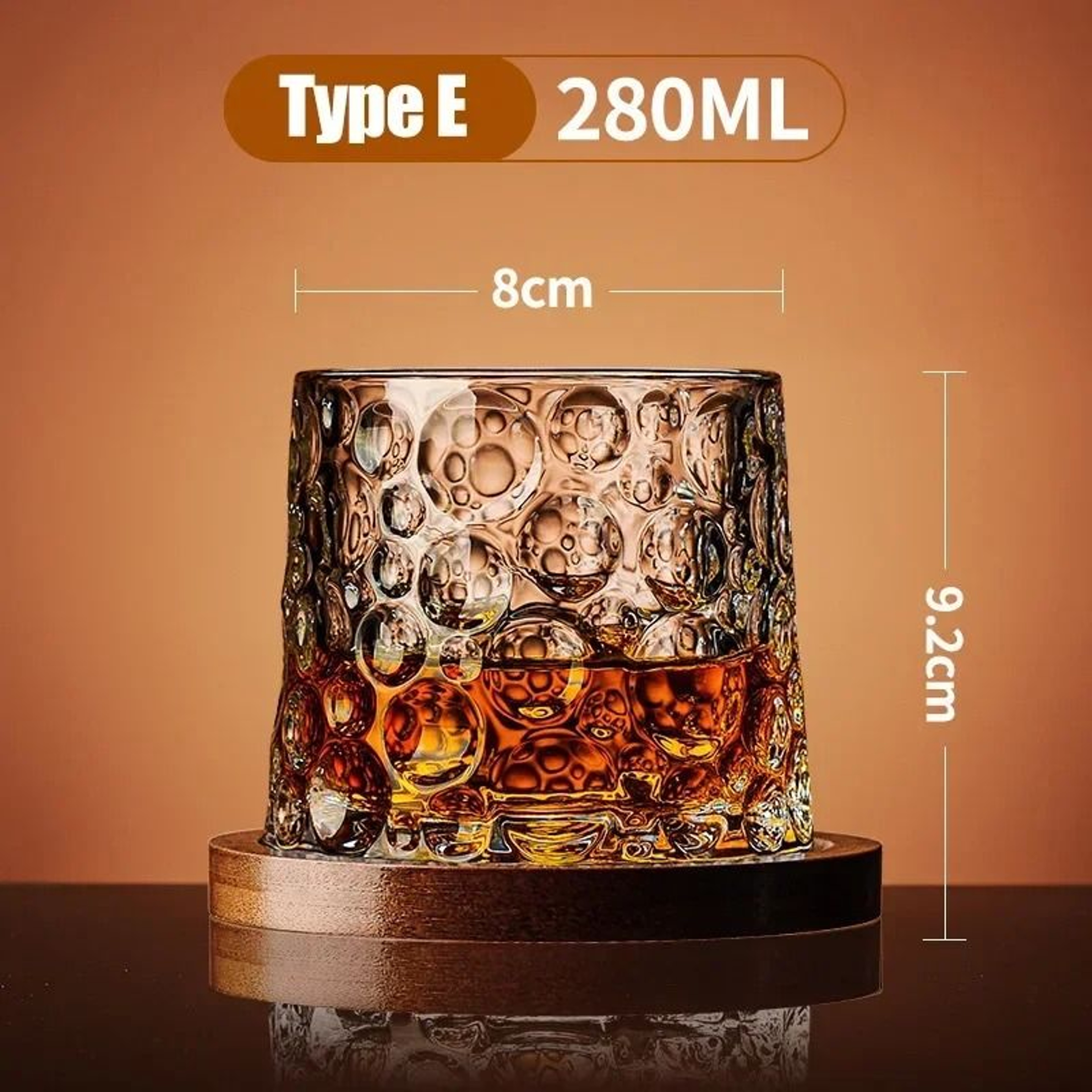 Rotating Crystal Whiskey Tumbler  HighPerformance Spinning Brandy Glass With Precision Base 8