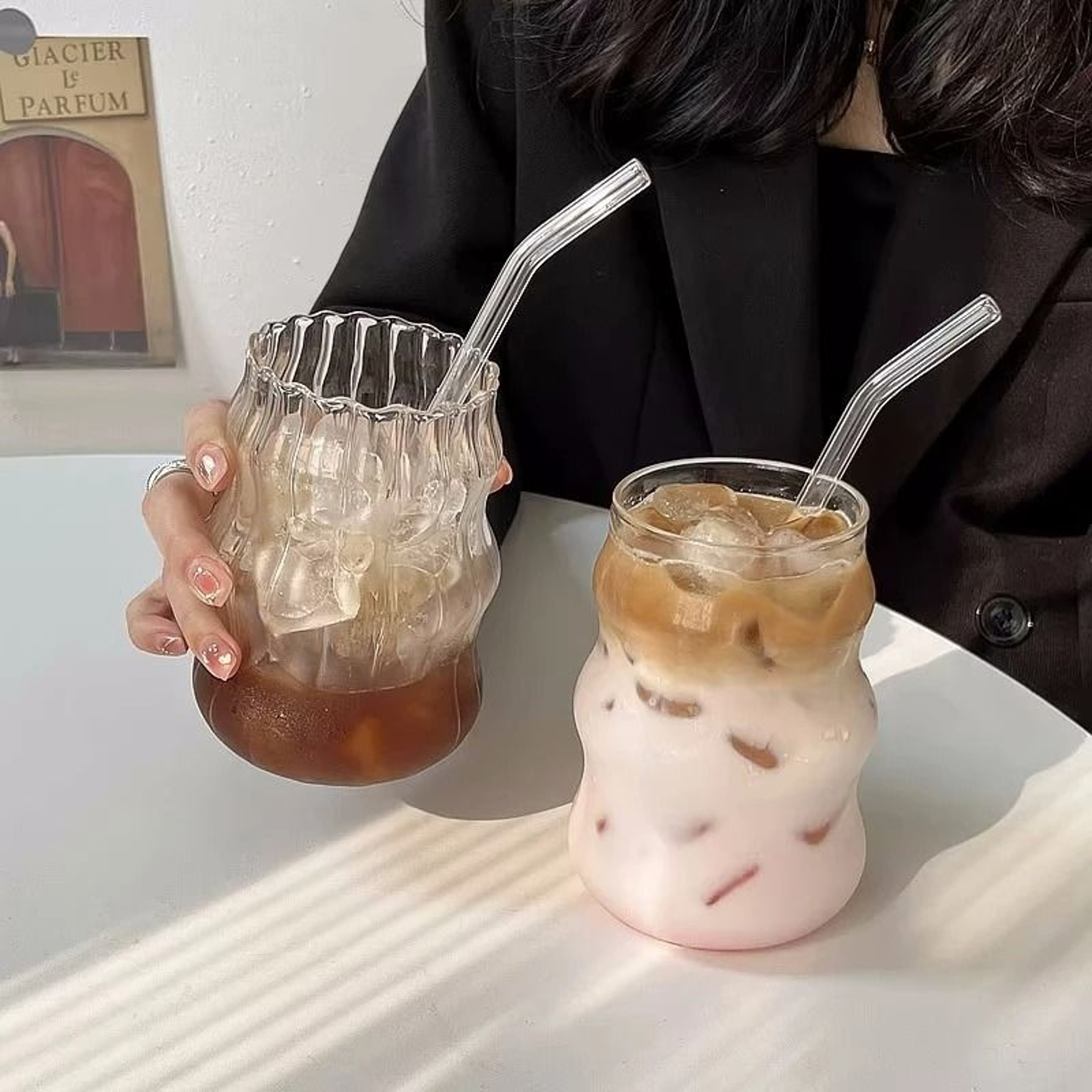 INS Ripple Glass Tumbler  HighPerformance HeatResistant Drinking Glasses For Coffee  Cocktails 2
