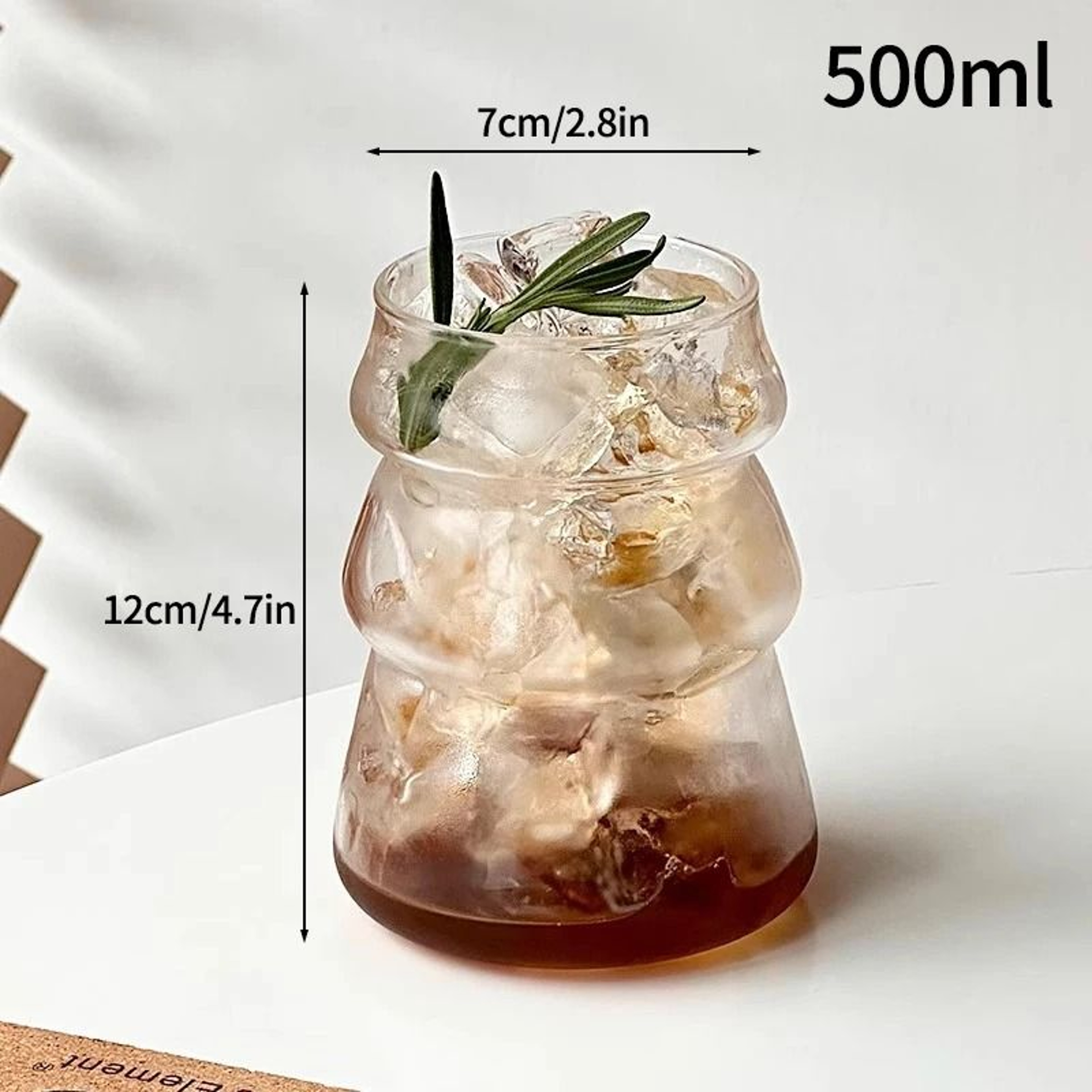 INS Ripple Glass Tumbler  HighPerformance HeatResistant Drinking Glasses For Coffee  Cocktails 14