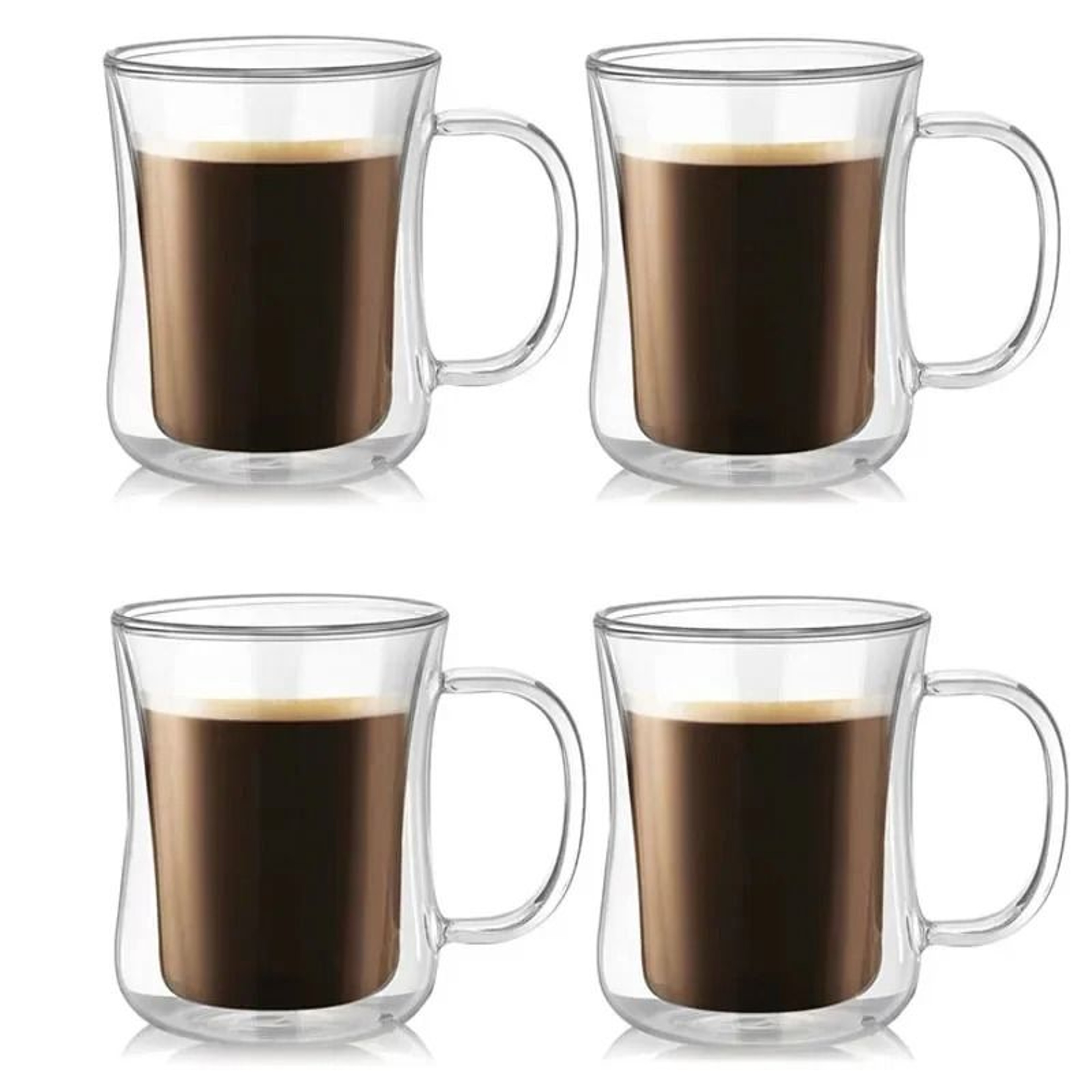 HeatResistant DoubleWall Glass Coffee Cup Set  HighPerformance Thermal Beer Tumbler  Transparent Dr 8