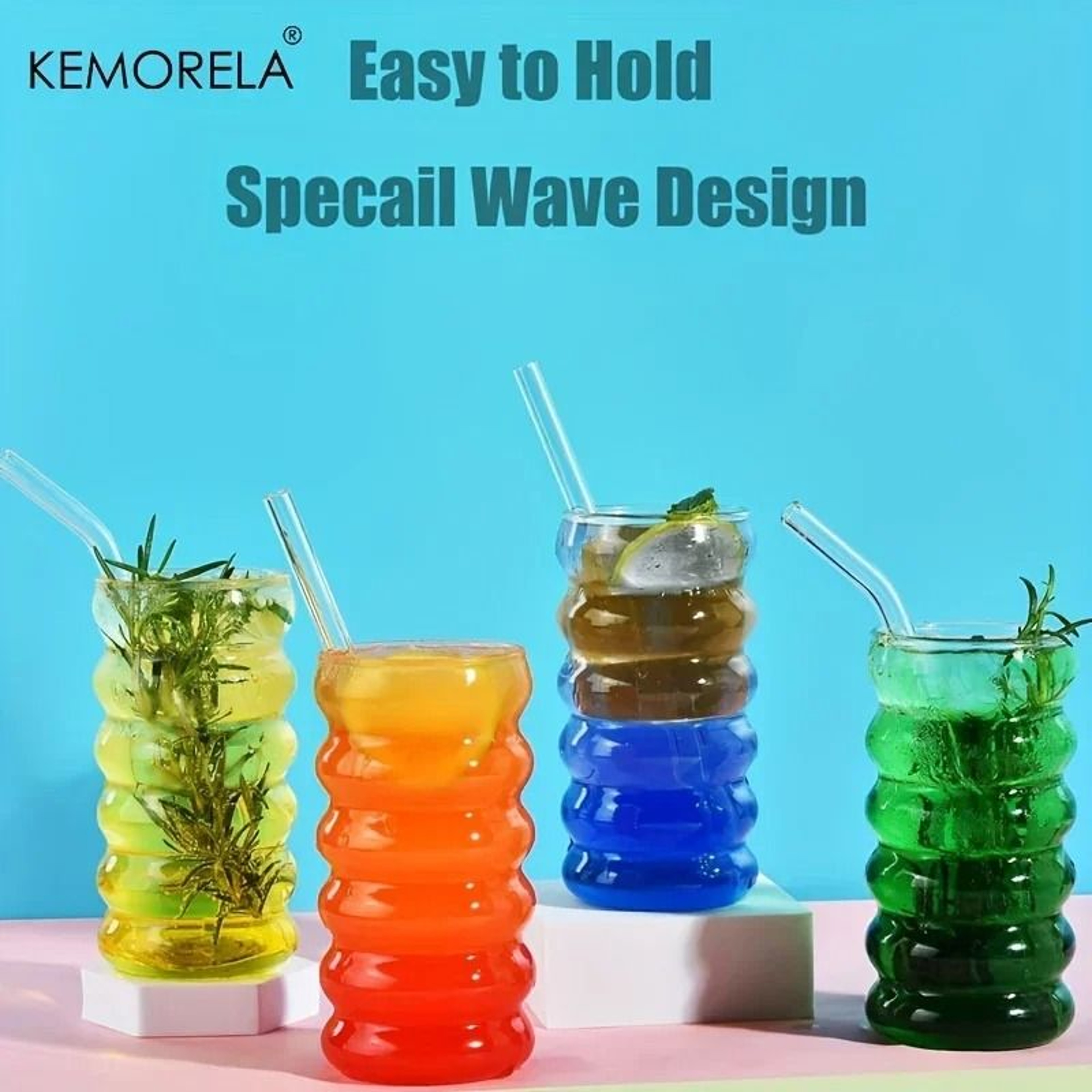 Creative Transparent Ripple Mug  HighPerformance HeatResistant Glass Tumbler For Coffee Tea  Juice 4