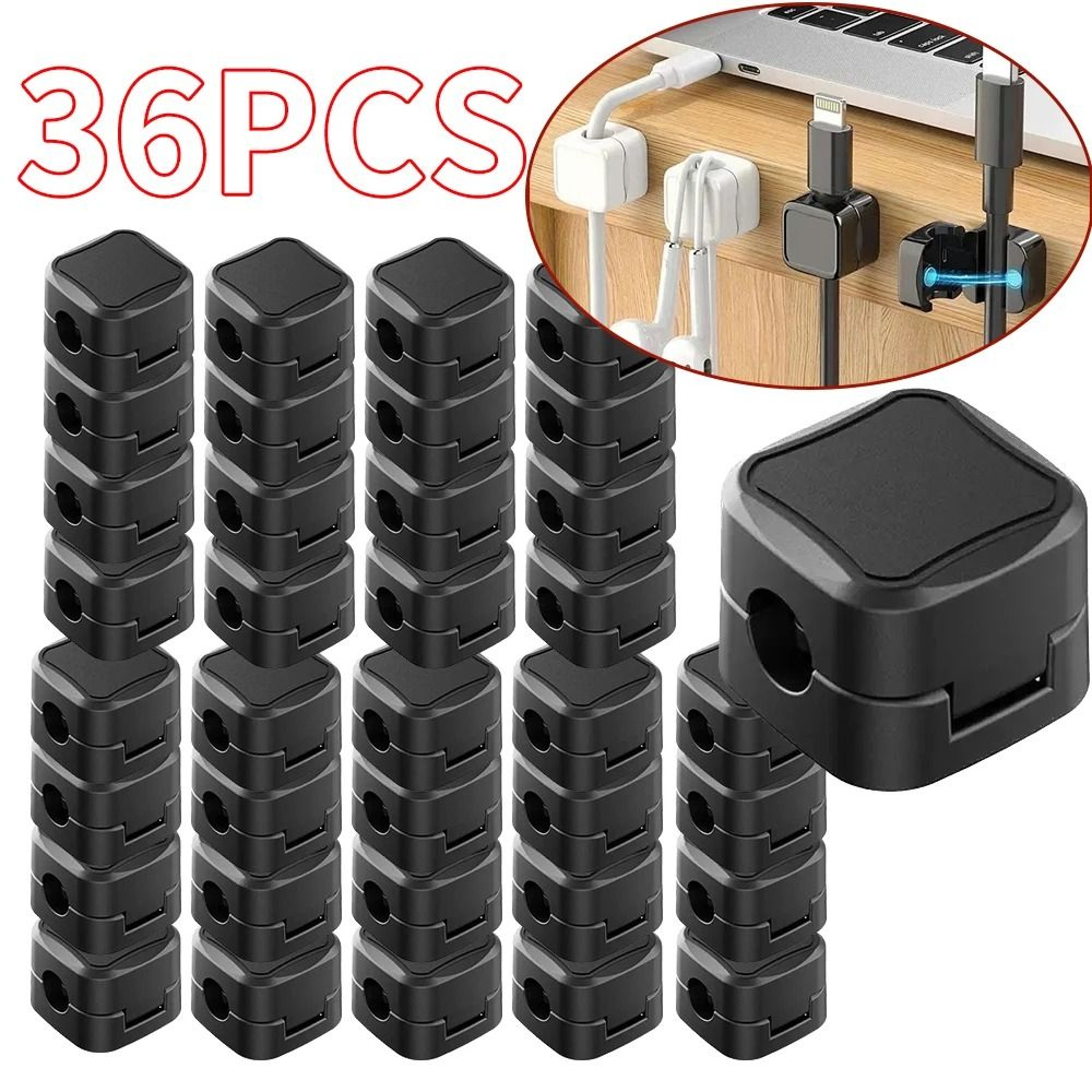 Magnetic Adjustable Cable Management Clips  HighPerformance Stable Cord Holder  Wire Keeper 12