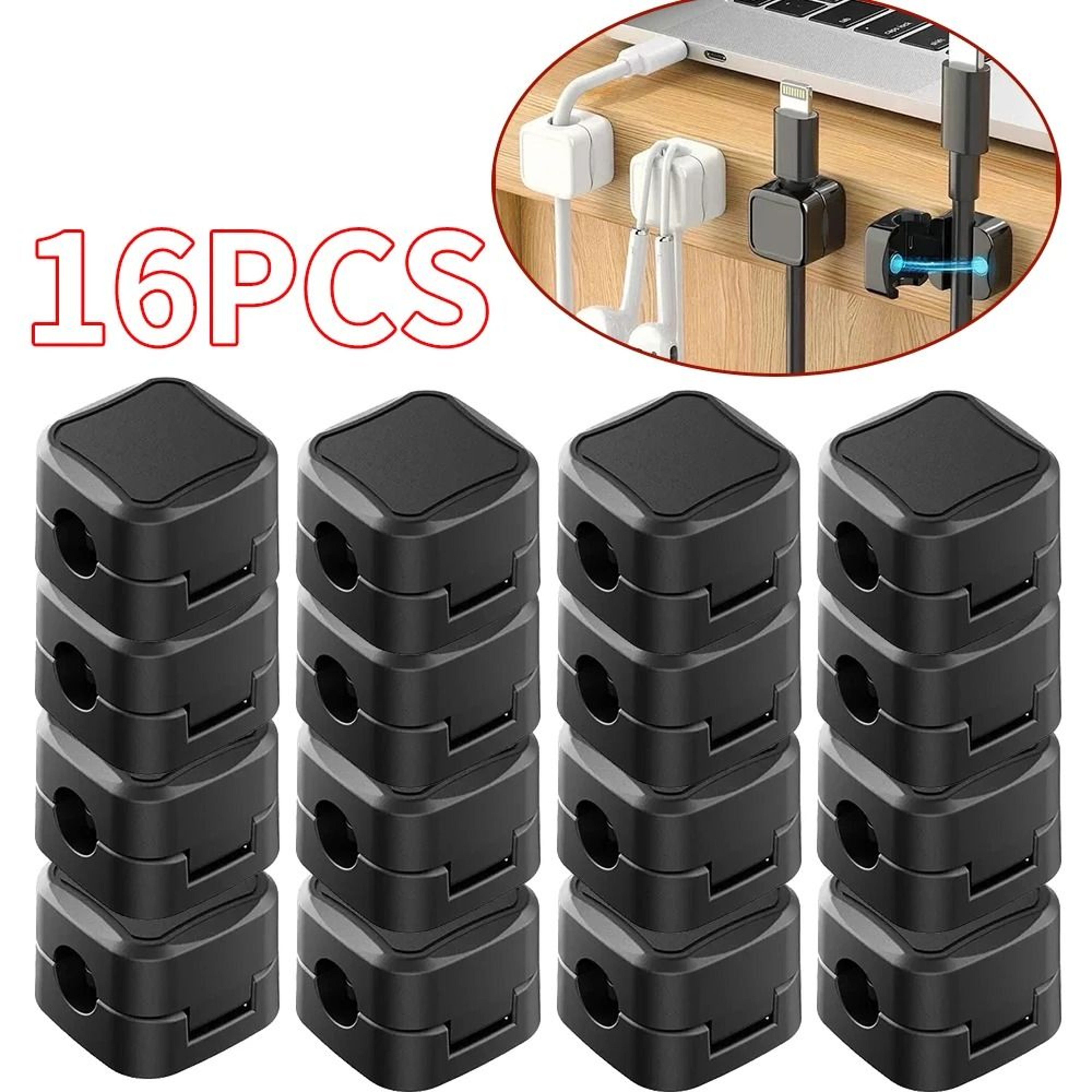 Magnetic Adjustable Cable Management Clips  HighPerformance Stable Cord Holder  Wire Keeper 13