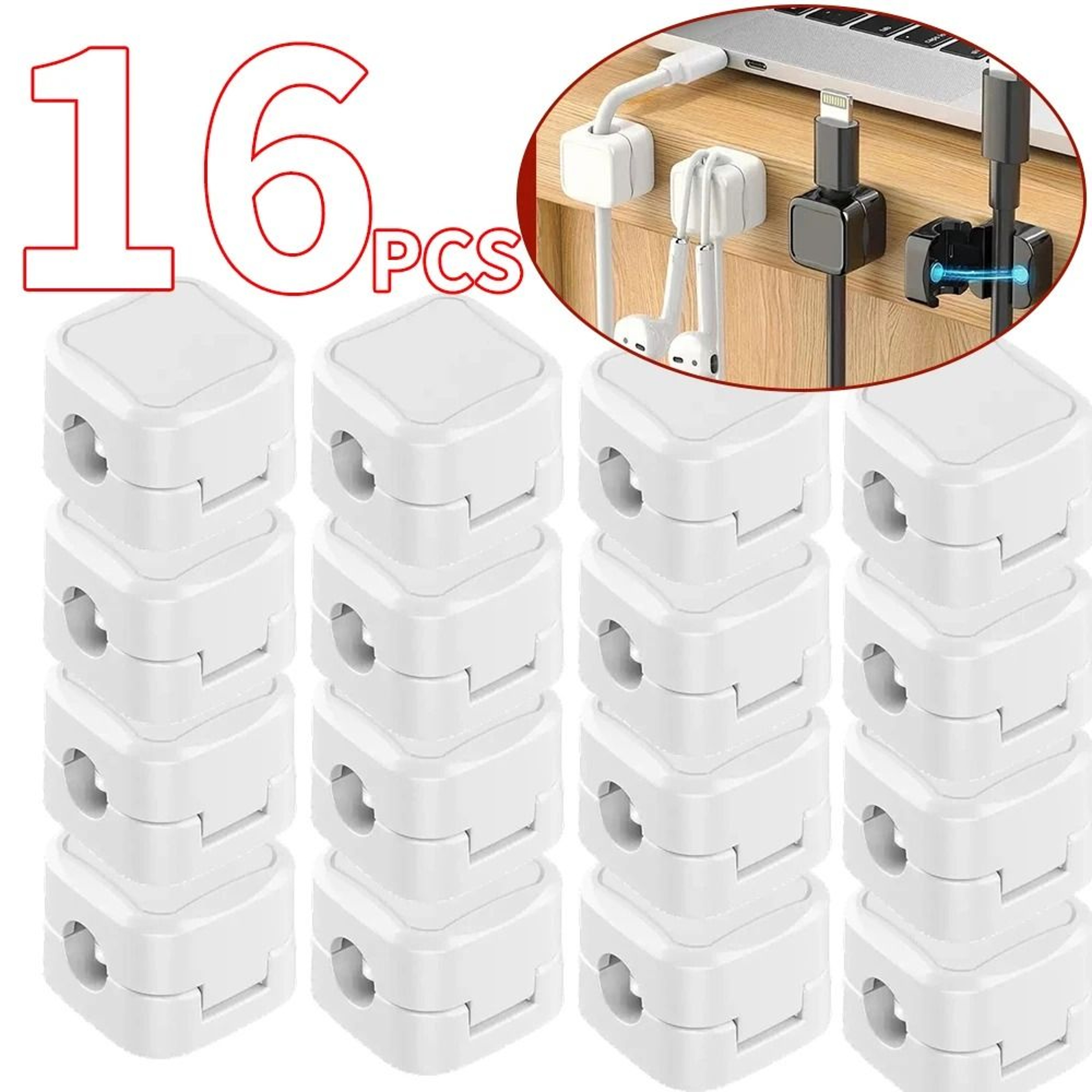 Magnetic Adjustable Cable Management Clips  HighPerformance Stable Cord Holder  Wire Keeper 7