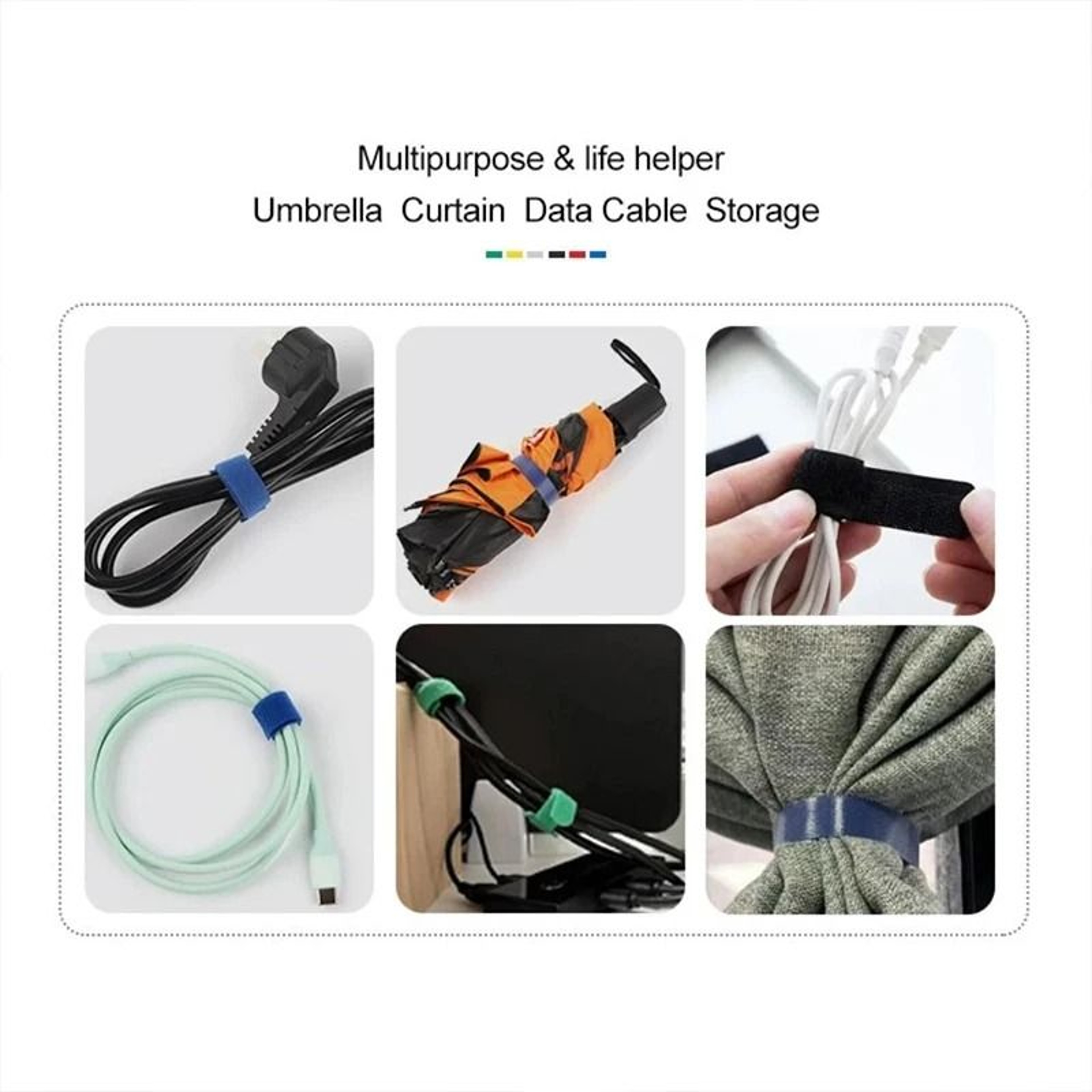 5M Reusable Cable Organizer  HighPerformance FreeCut Fastening Tape For Professional Desk Wire Stor 5